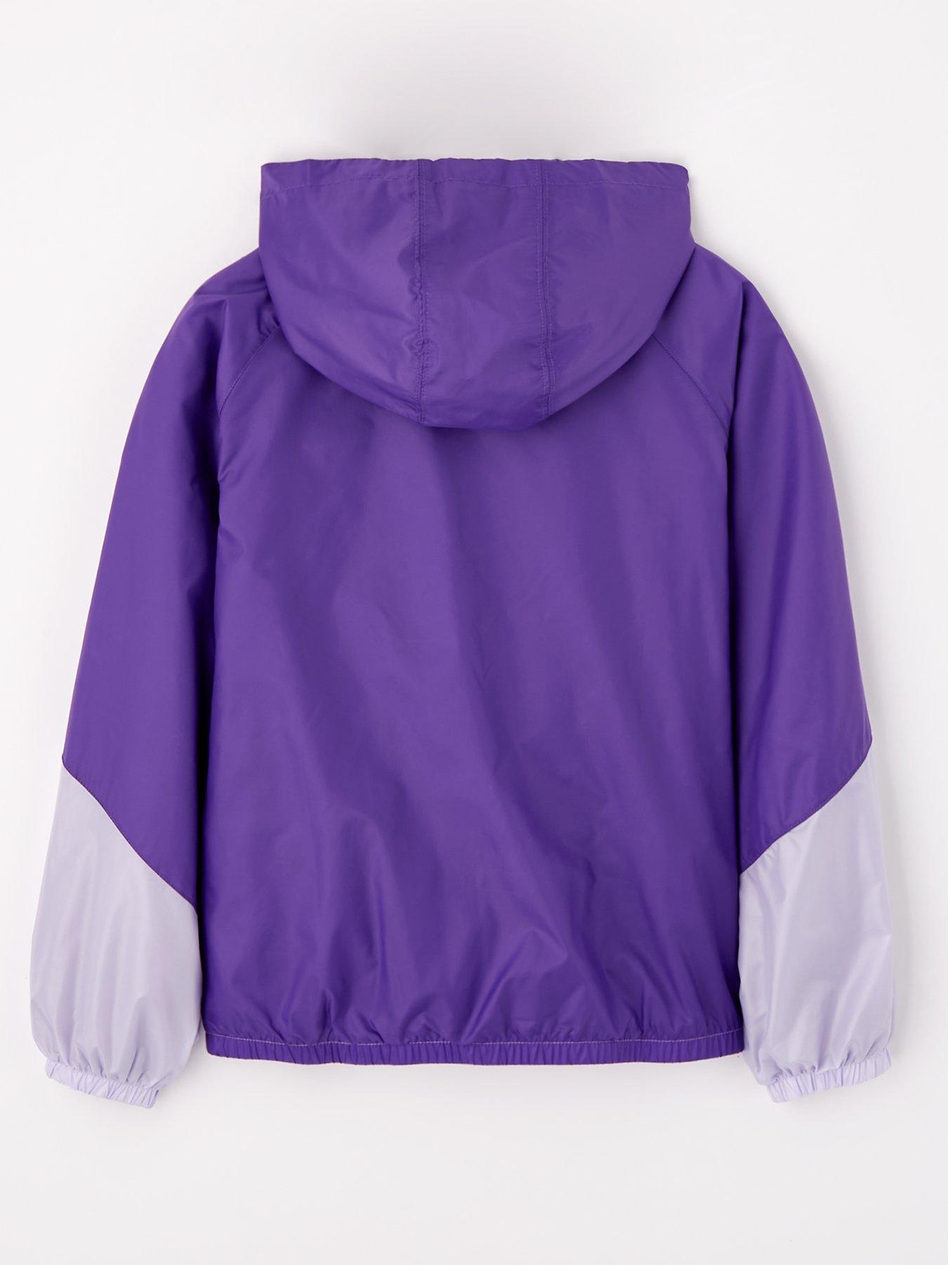 Girls Training Sport Windbreaker Jacket Purple