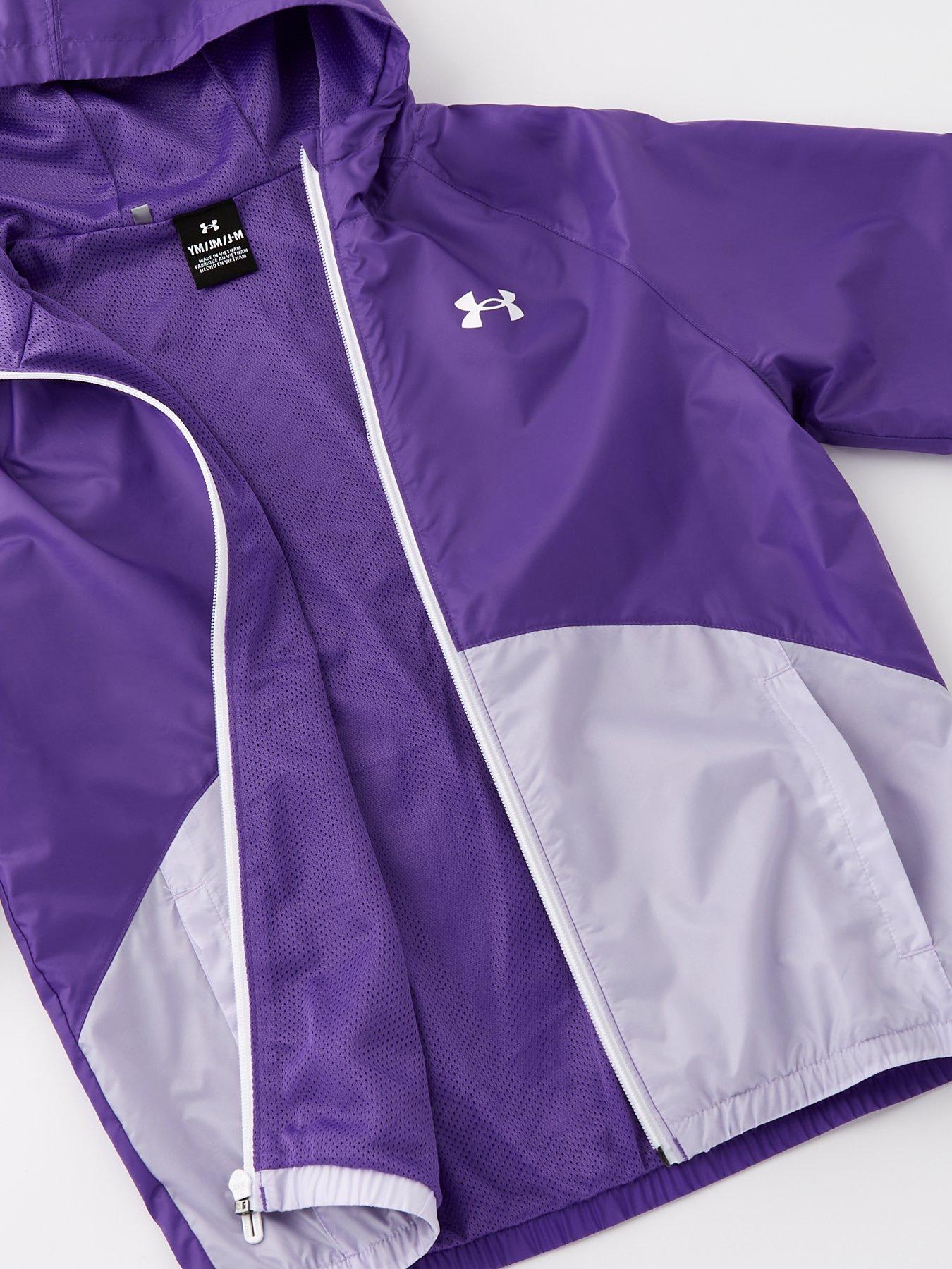 Girls Training Sport Windbreaker Jacket Purple