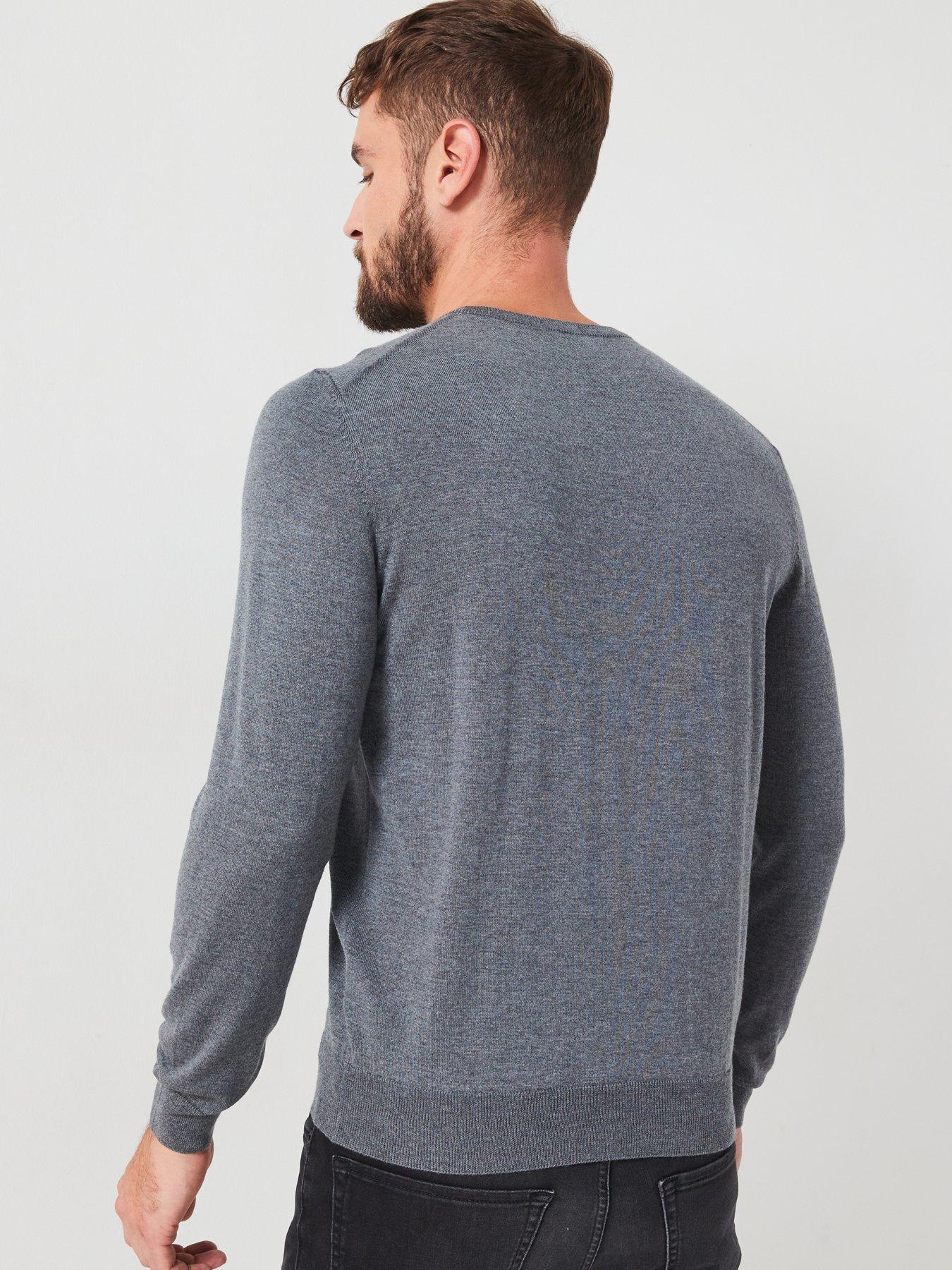 Image 2 of 6 of BOSS Botto-L Regular Fit Crew Knitted Jumper - Dark Grey