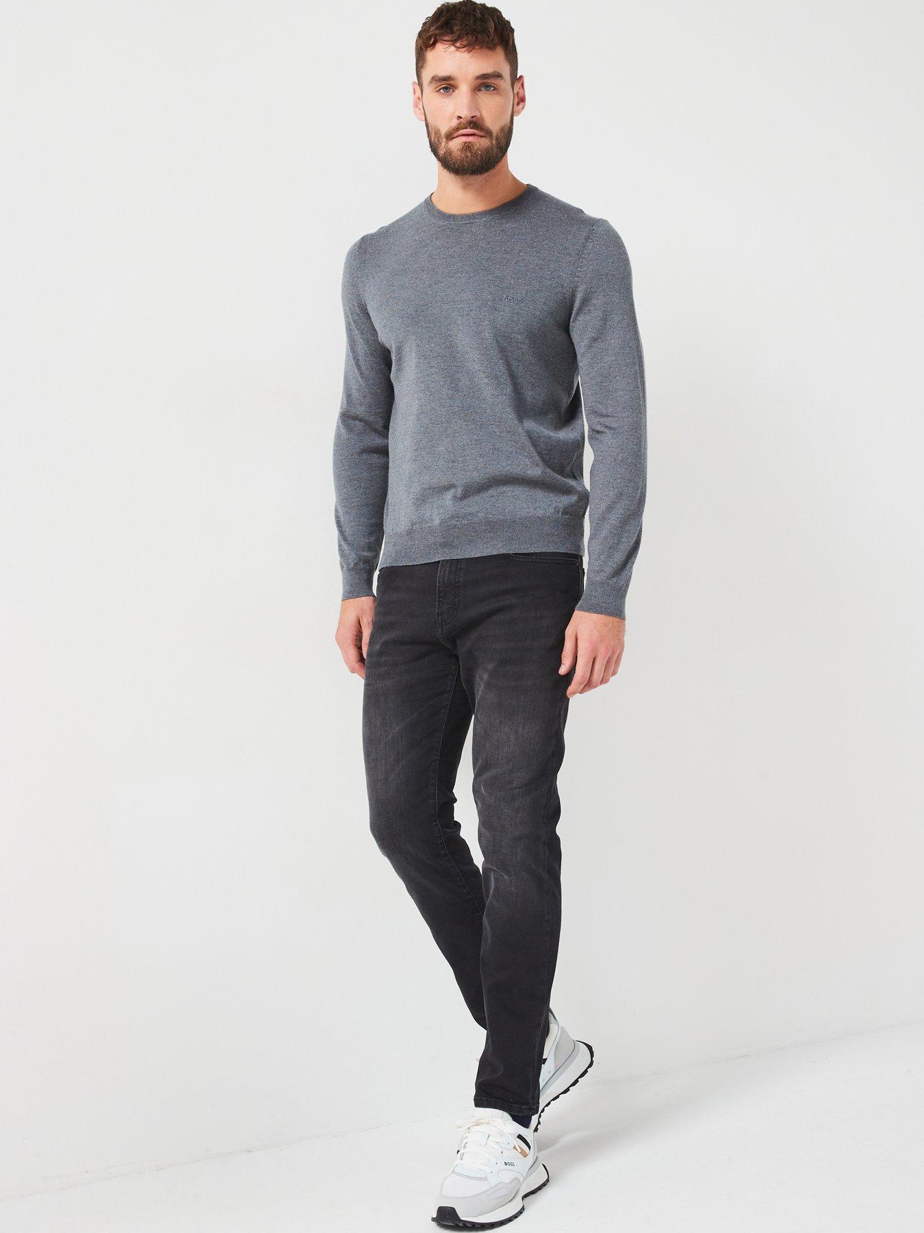 Image 6 of 6 of BOSS Botto-L Regular Fit Crew Knitted Jumper - Dark Grey