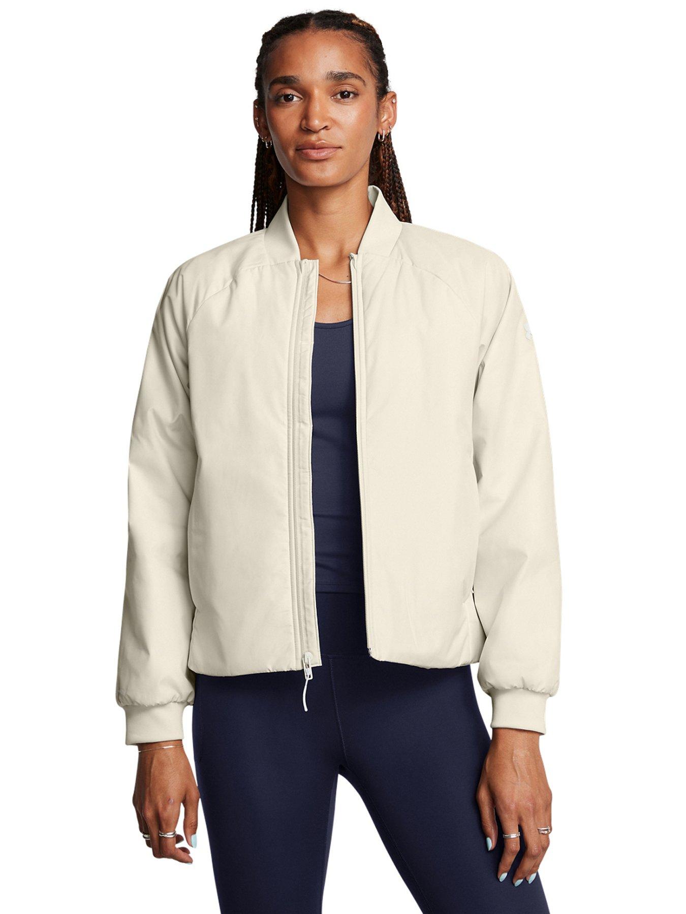 undefined Womens Training Unstoppable Insulated Bomber Jacket - White