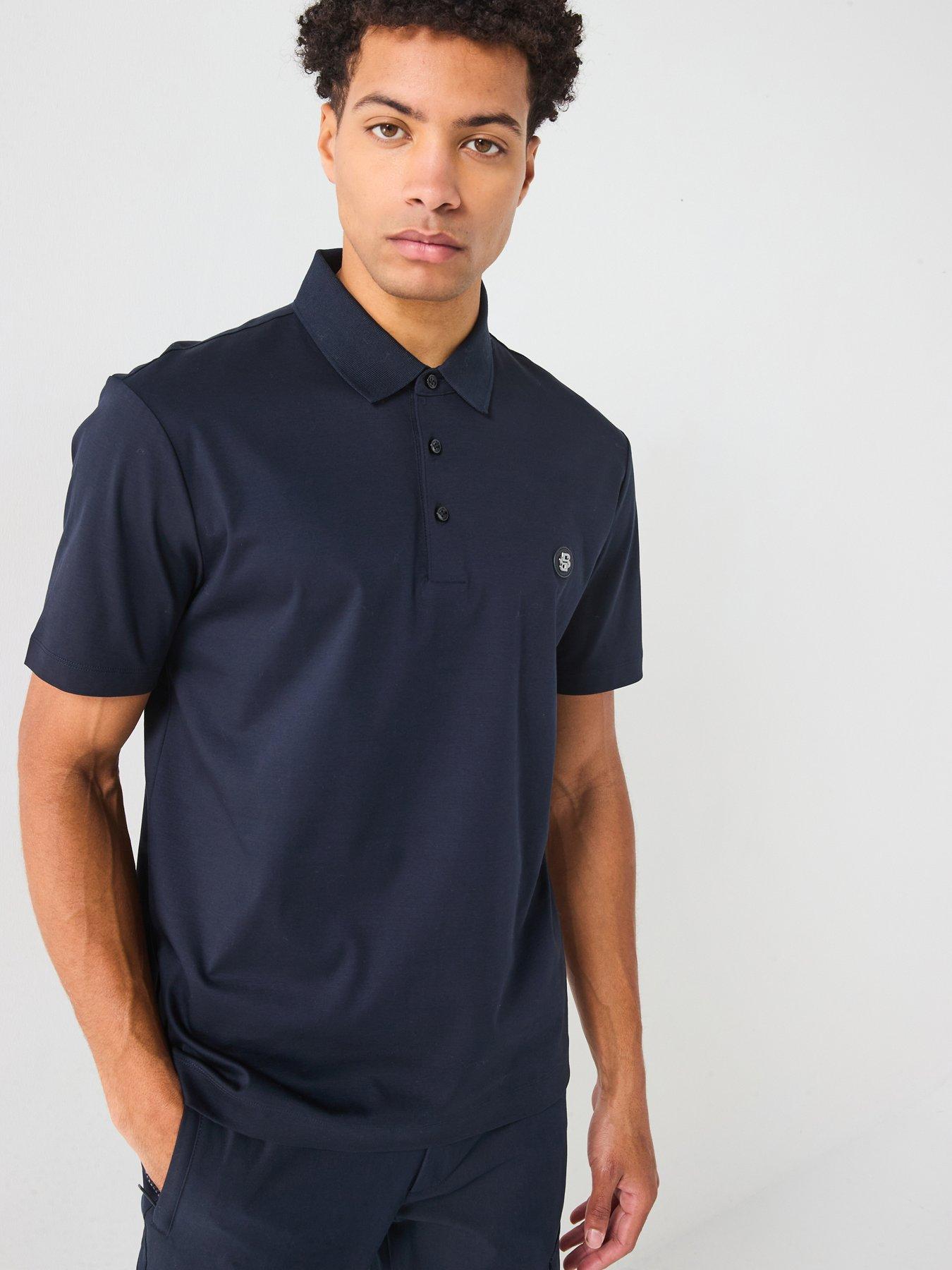 undefined C-Parris 01 Regular Fit Nikel Bb Logo Cotton Polo Shirt - Navy