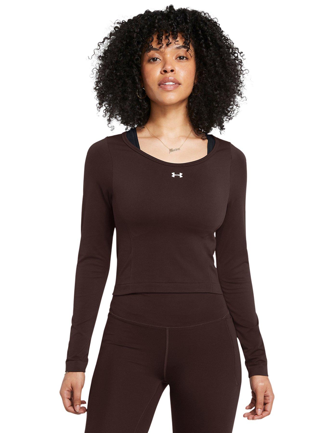 undefined Womens Training Vanish Seamless Long Sleeve Top - Brown
