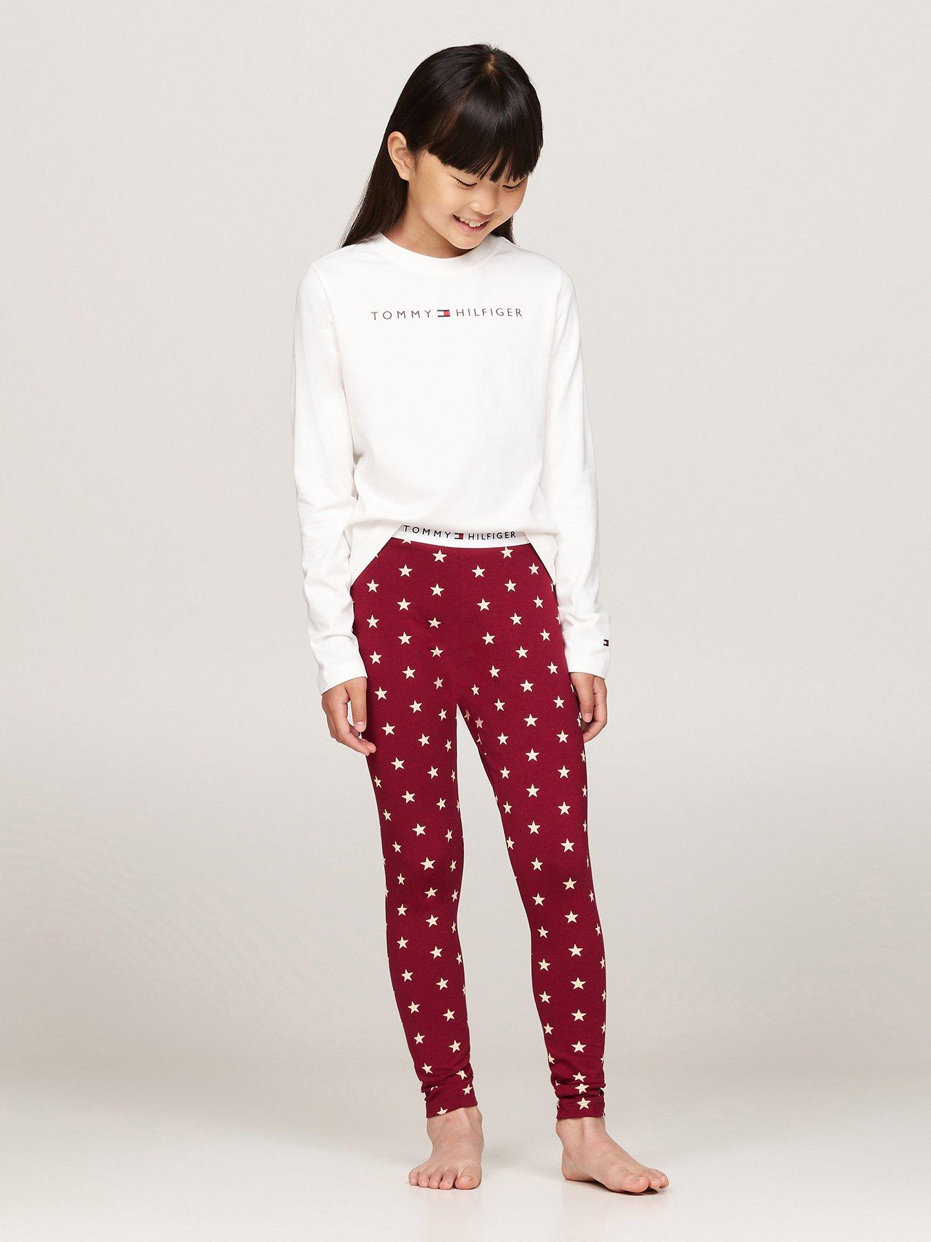 Girls Long Sleeve Print Pyjama Legging Set Multi