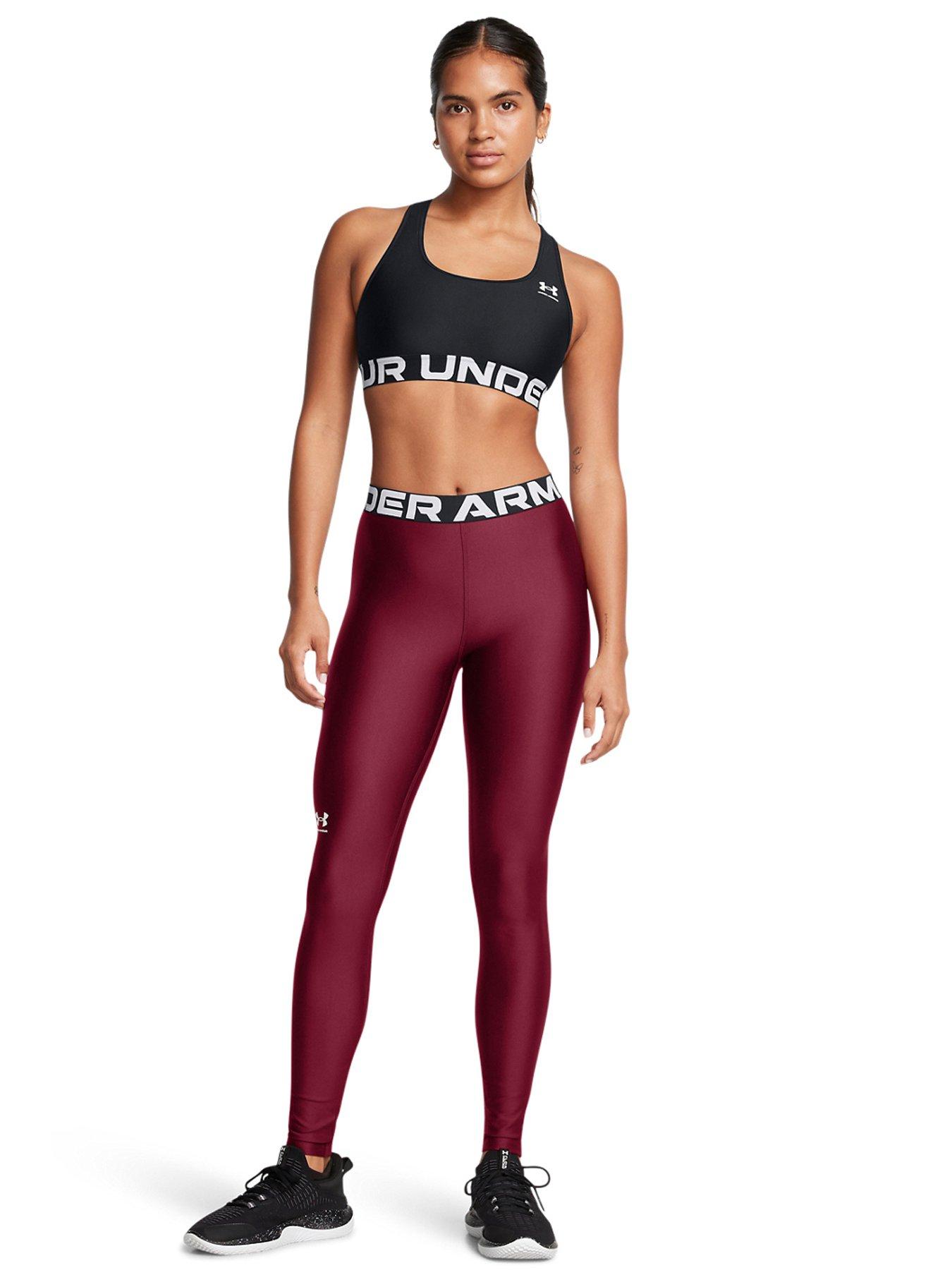 undefined Womens Training Heat Gear Authentics Leggings - Burgundy
