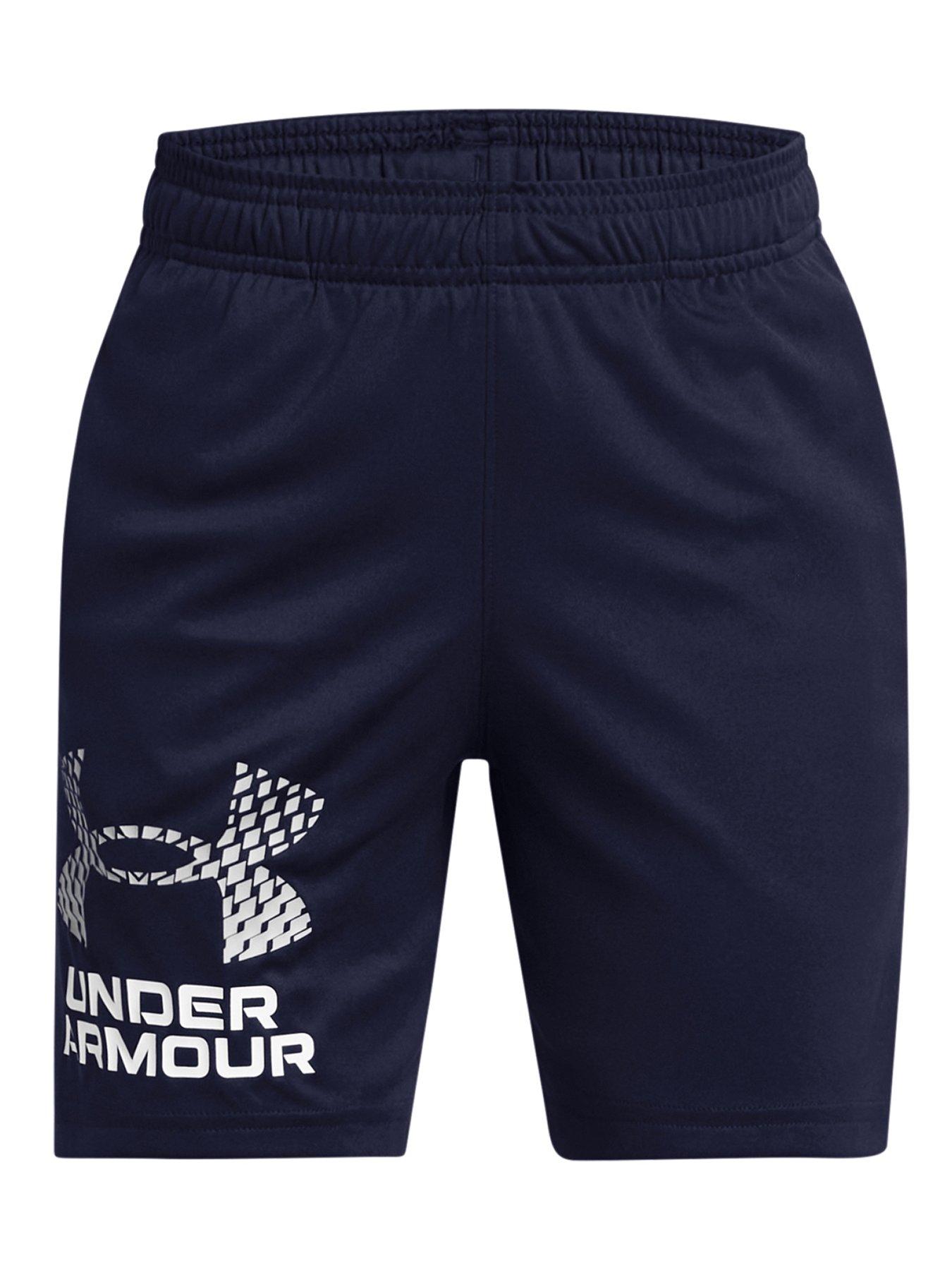 undefined Boys Training Tech Logo Shorts - Navy