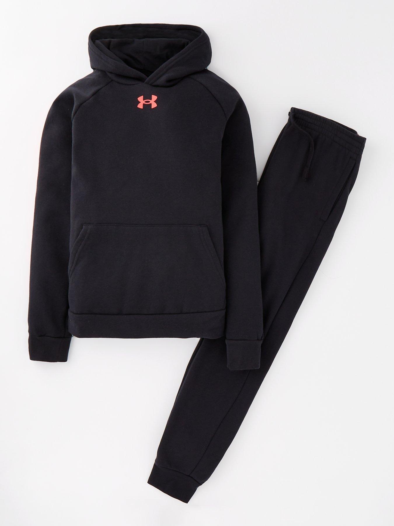 UNDER ARMOUR Boys Training Rival Fleece Tracksuit Black Very