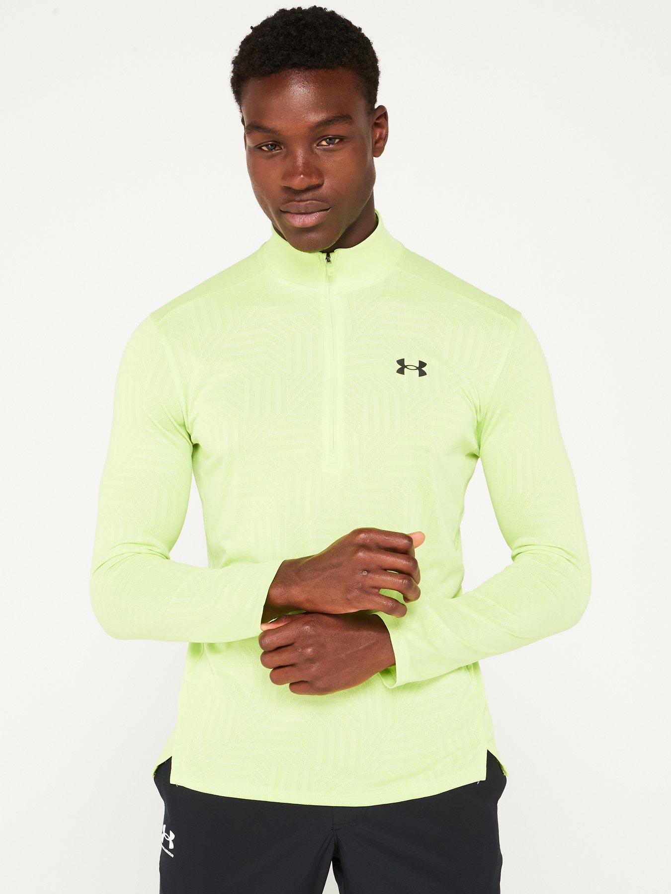 Image 1 of 5 of UNDER ARMOUR Men's Training Tech Vent Geotessa 1/2 Zip - Green
