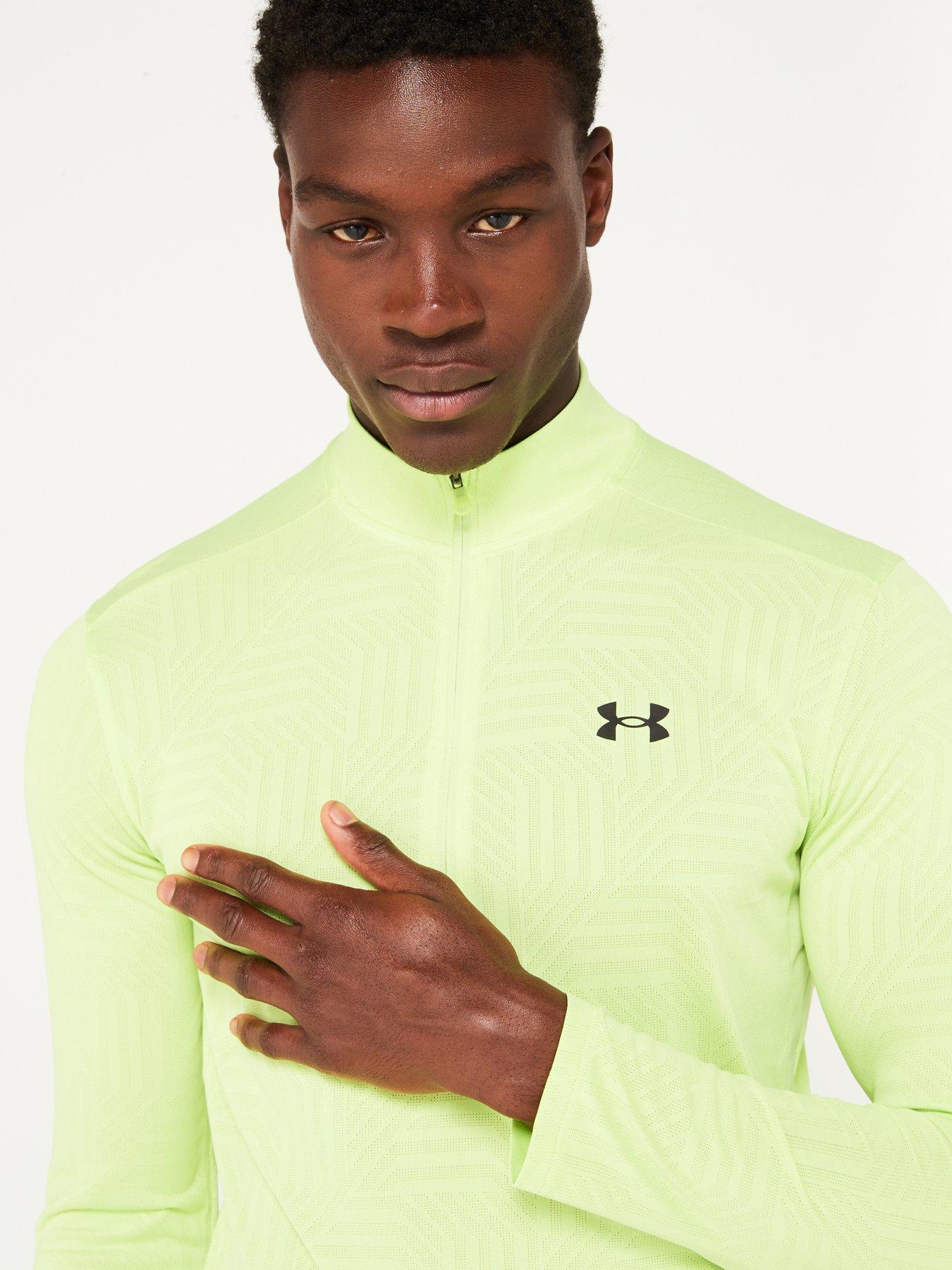 Image 4 of 5 of UNDER ARMOUR Men's Training Tech Vent Geotessa 1/2 Zip - Green