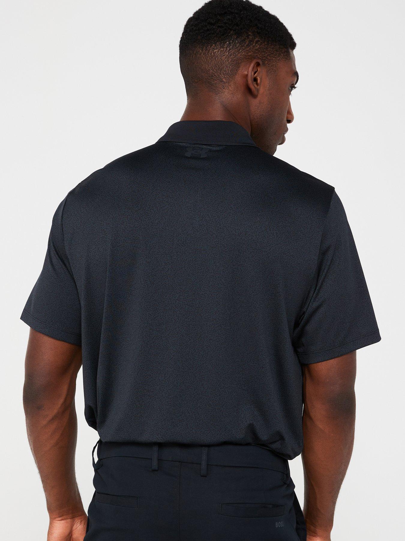 Image 2 of 4 of UNDER ARMOUR Mens Golf Performance 3.0 Printed Polo - Black