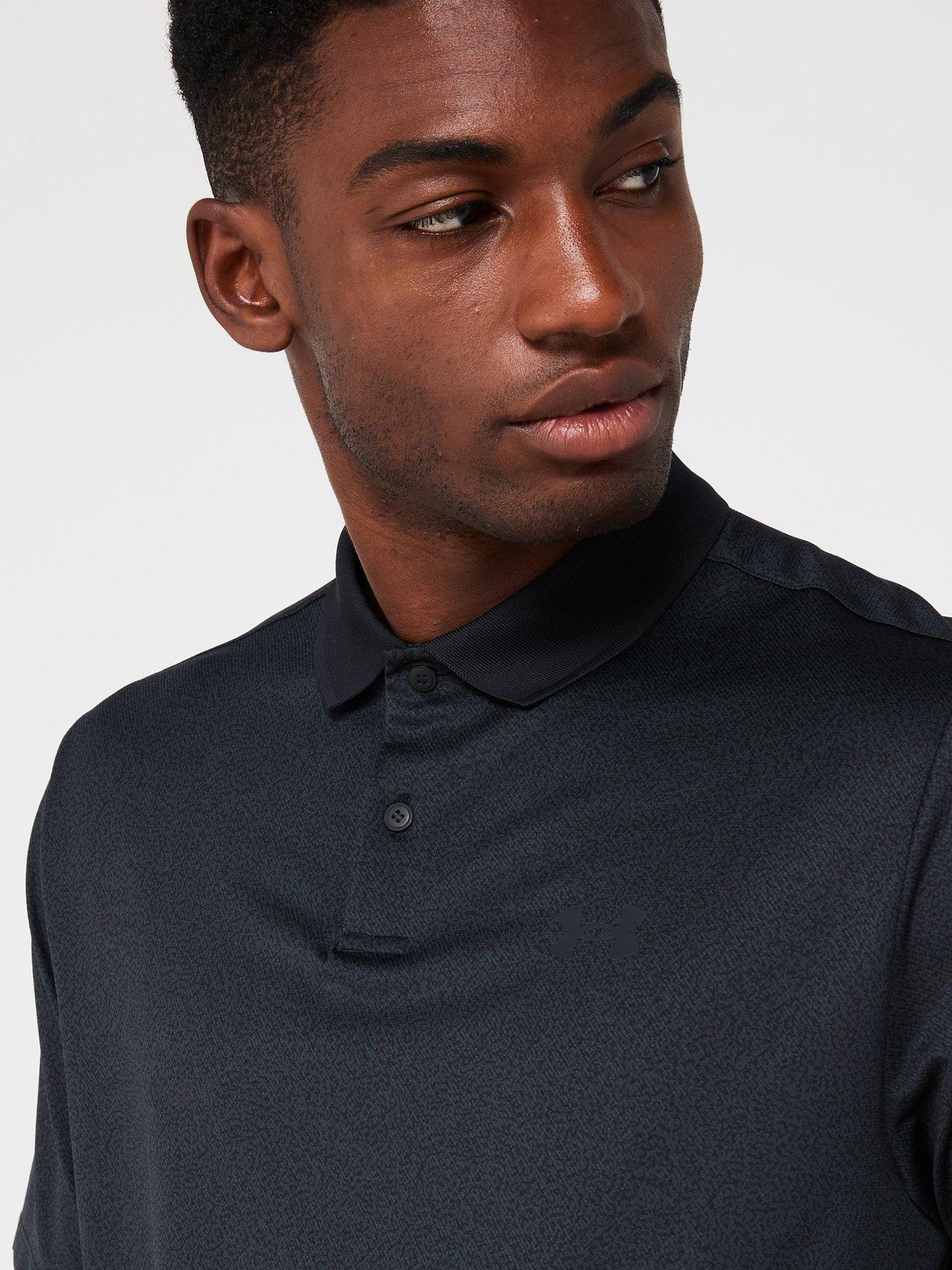Image 4 of 4 of UNDER ARMOUR Mens Golf Performance 3.0 Printed Polo - Black