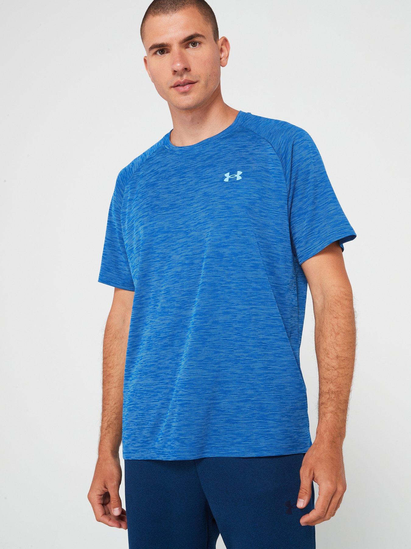 undefined Men's Training Tech Textured T-Shirt - Blue