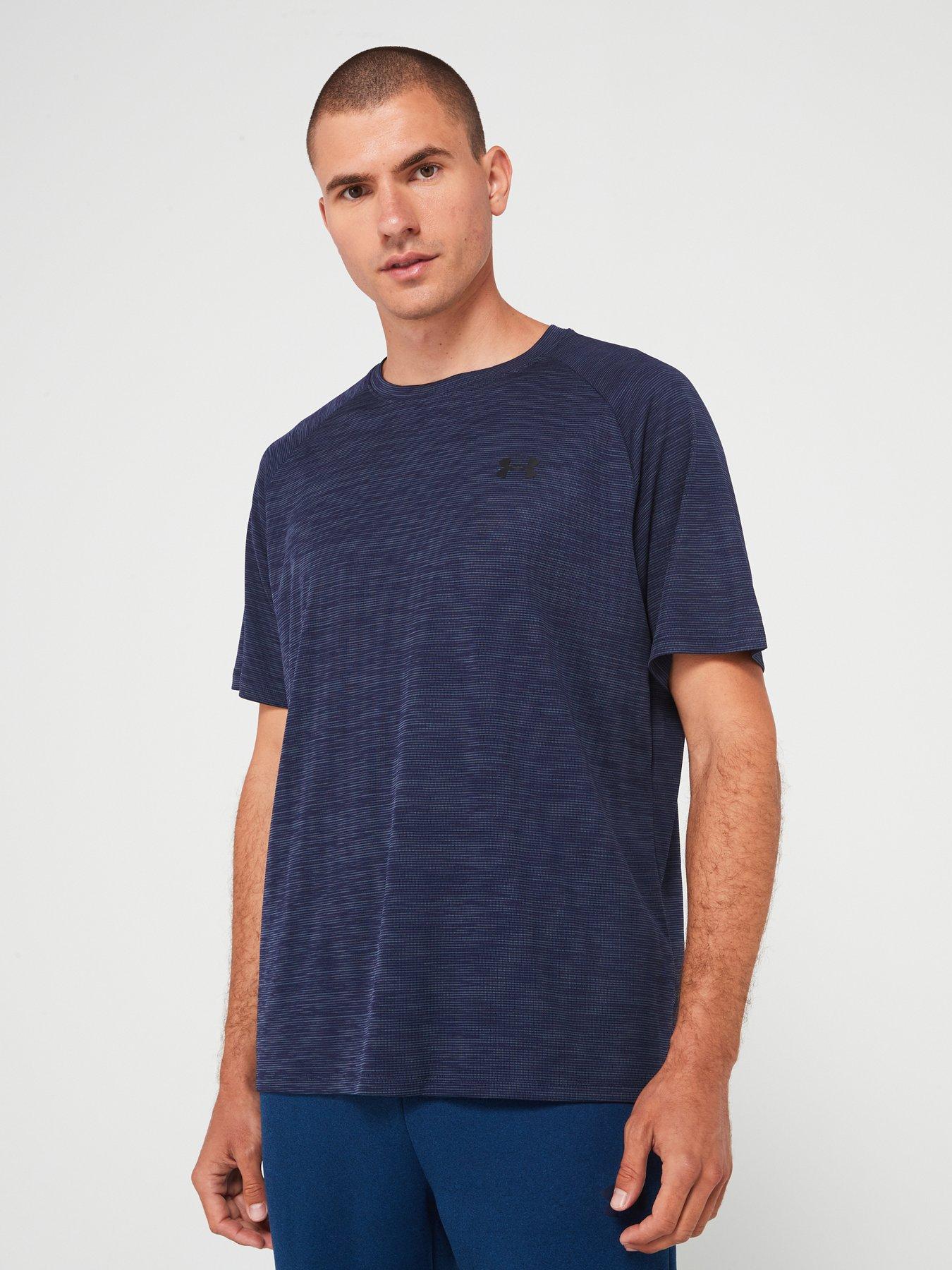 undefined Men's Training Tech Textured T-Shirt - Navy