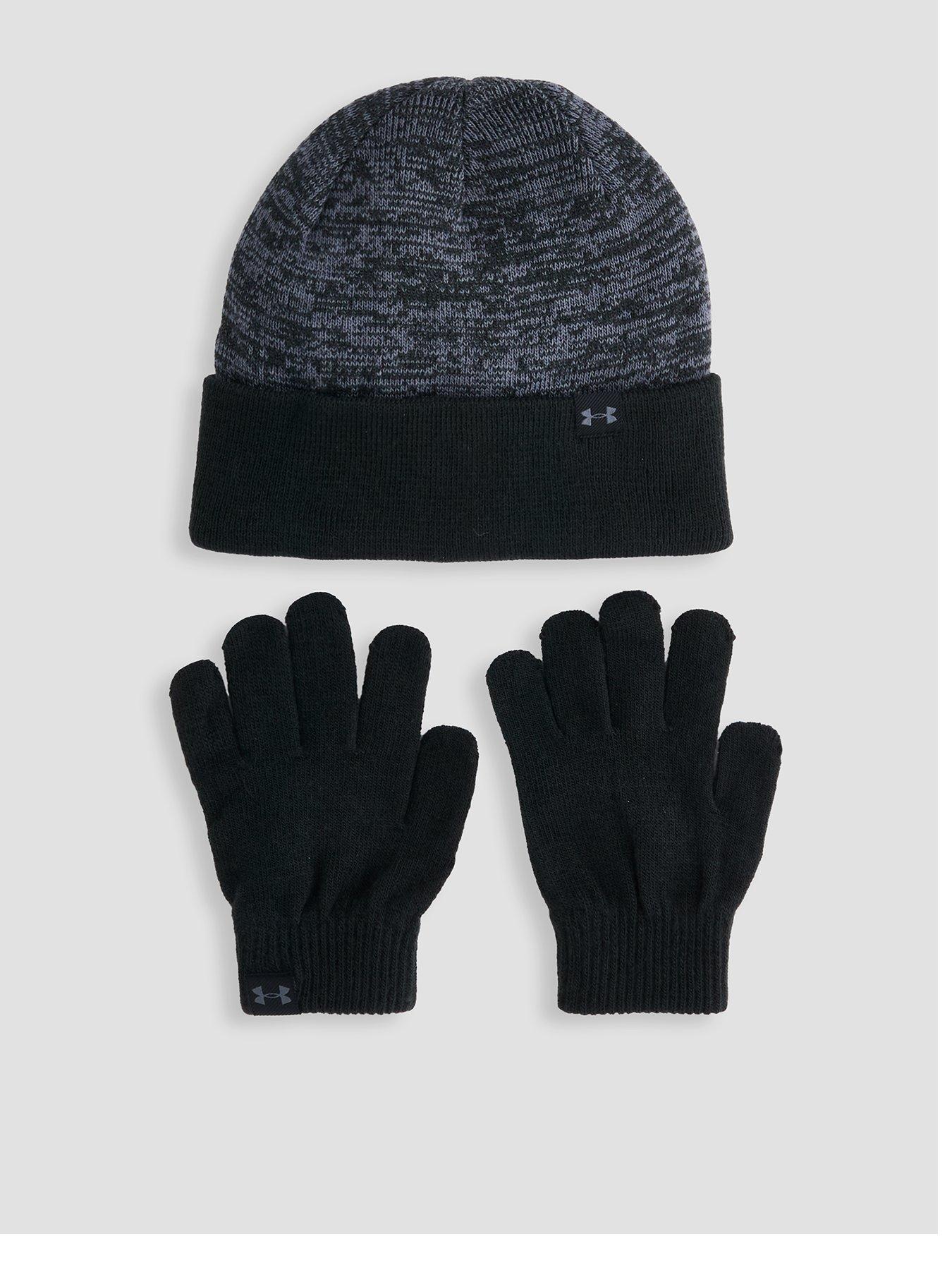 Image 1 of 3 of UNDER ARMOUR Girls Training Beanie And Glove Combo Set - Black
