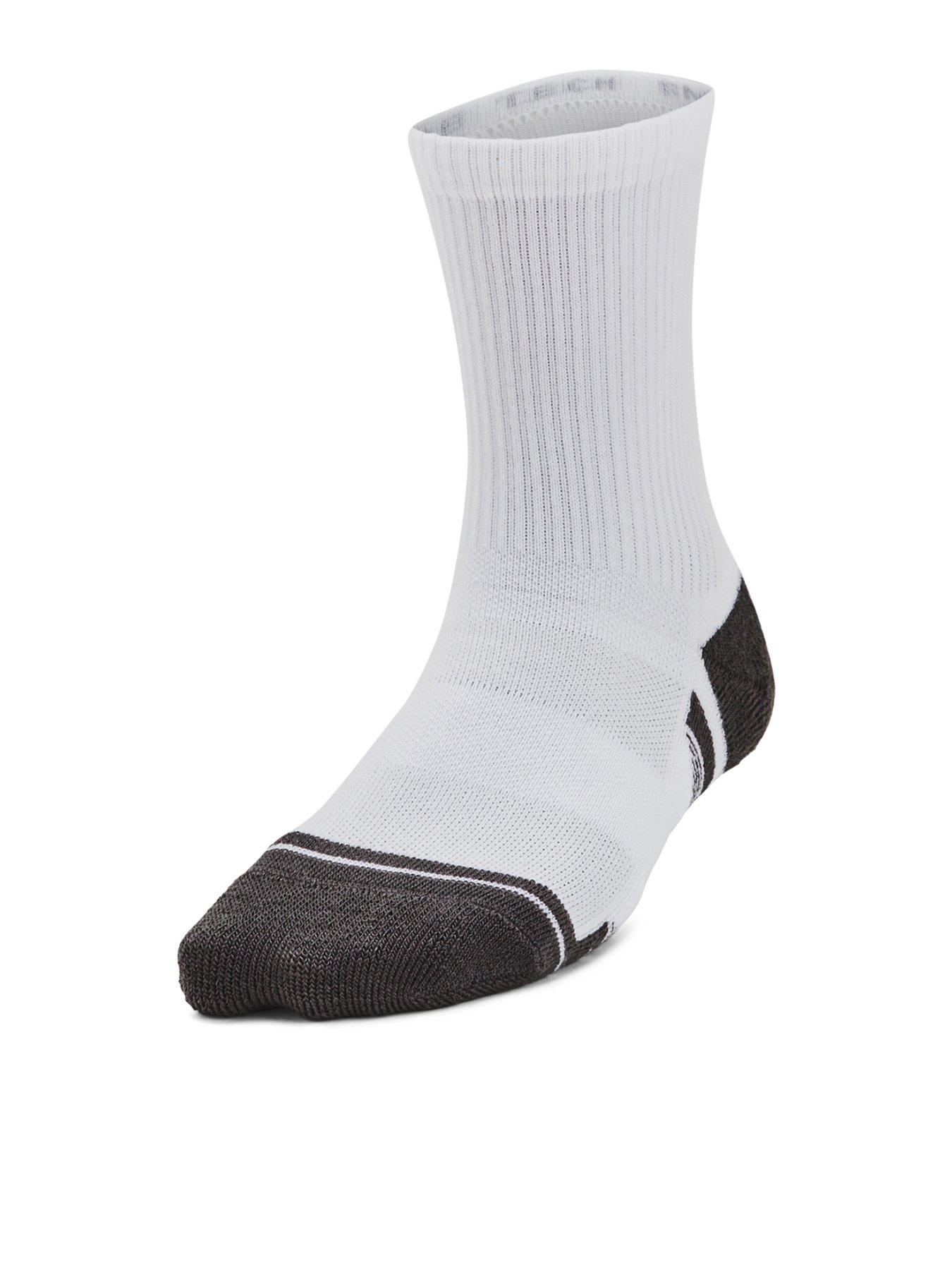 Image 1 of 3 of UNDER ARMOUR Junior Unisex Training Tech 3pack Crew Socks - White