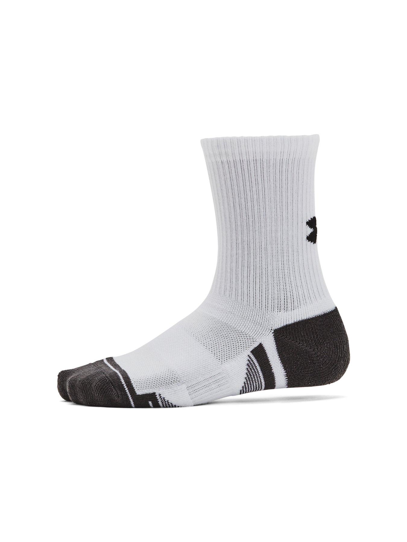 Image 2 of 3 of UNDER ARMOUR Junior Unisex Training Tech 3pack Crew Socks - White