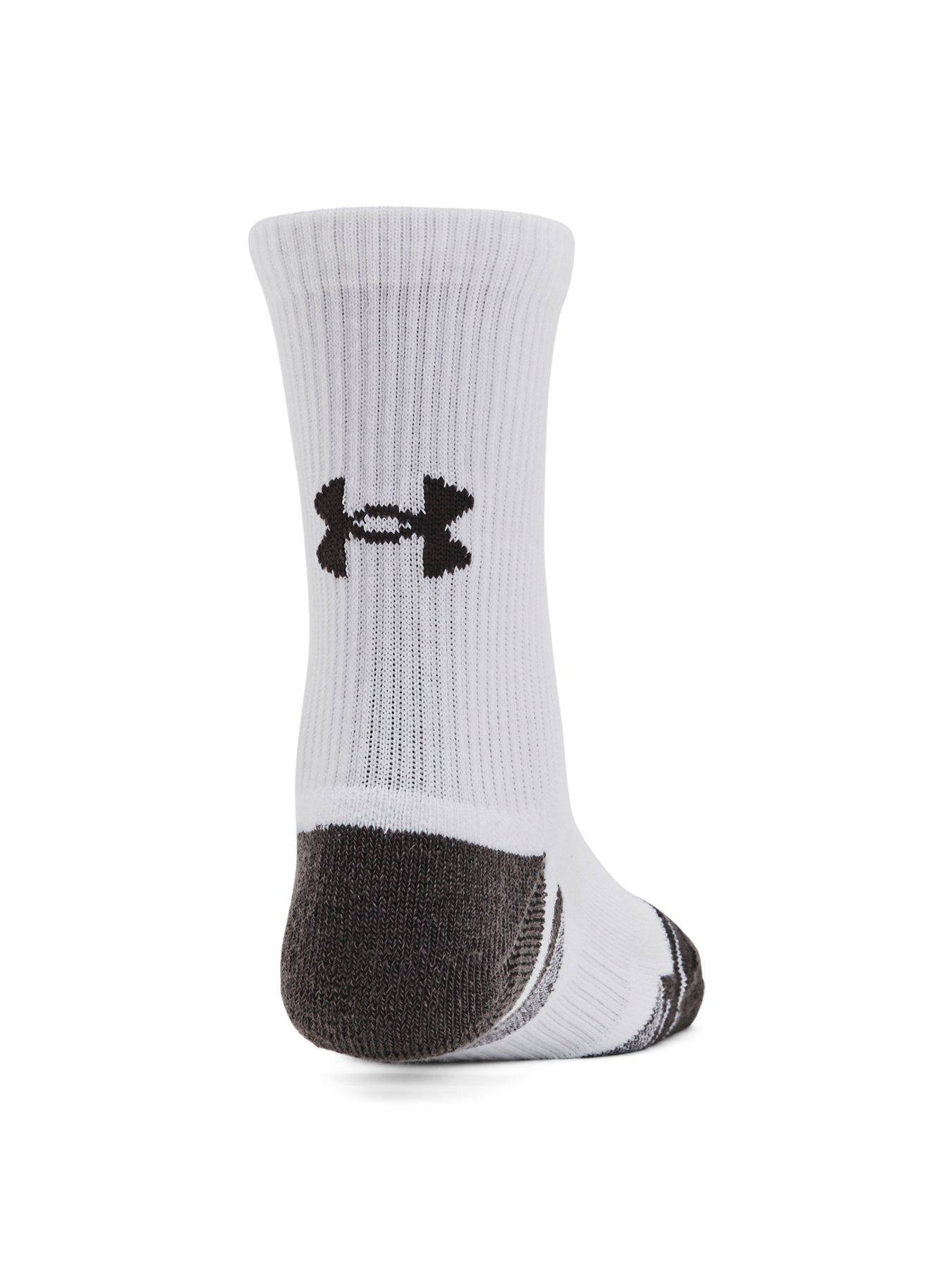 Image 3 of 3 of UNDER ARMOUR Junior Unisex Training Tech 3pack Crew Socks - White