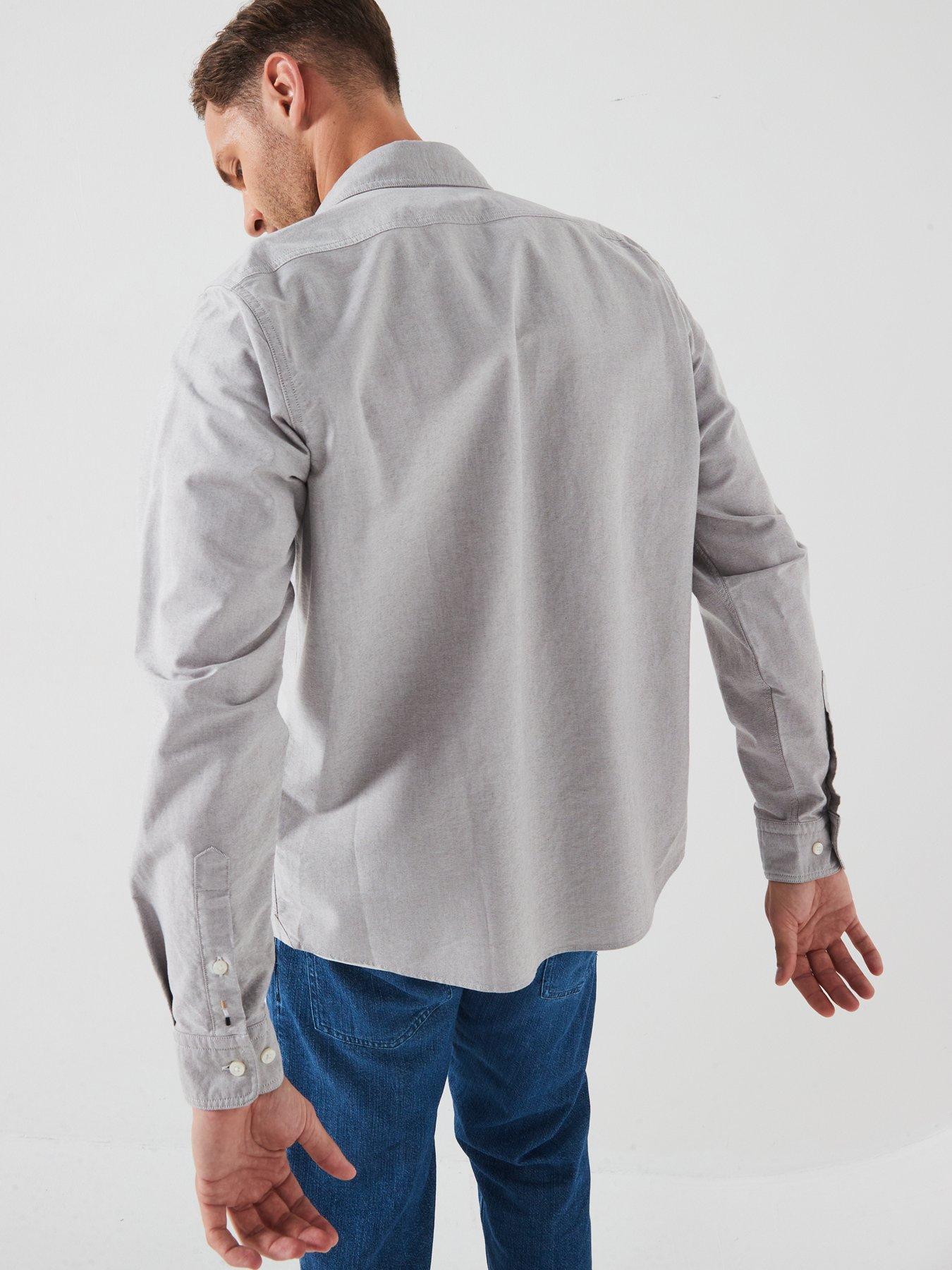 Image 2 of 6 of BOSS H-Liam Regular Fit Double Pocket Shirt - Brown