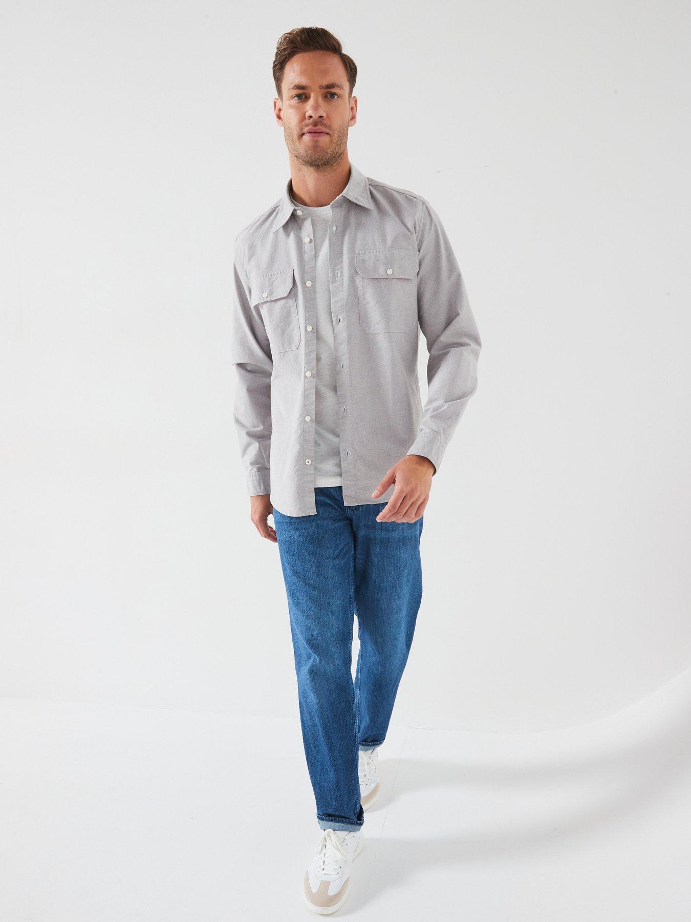 Image 3 of 6 of BOSS H-Liam Regular Fit Double Pocket Shirt - Brown