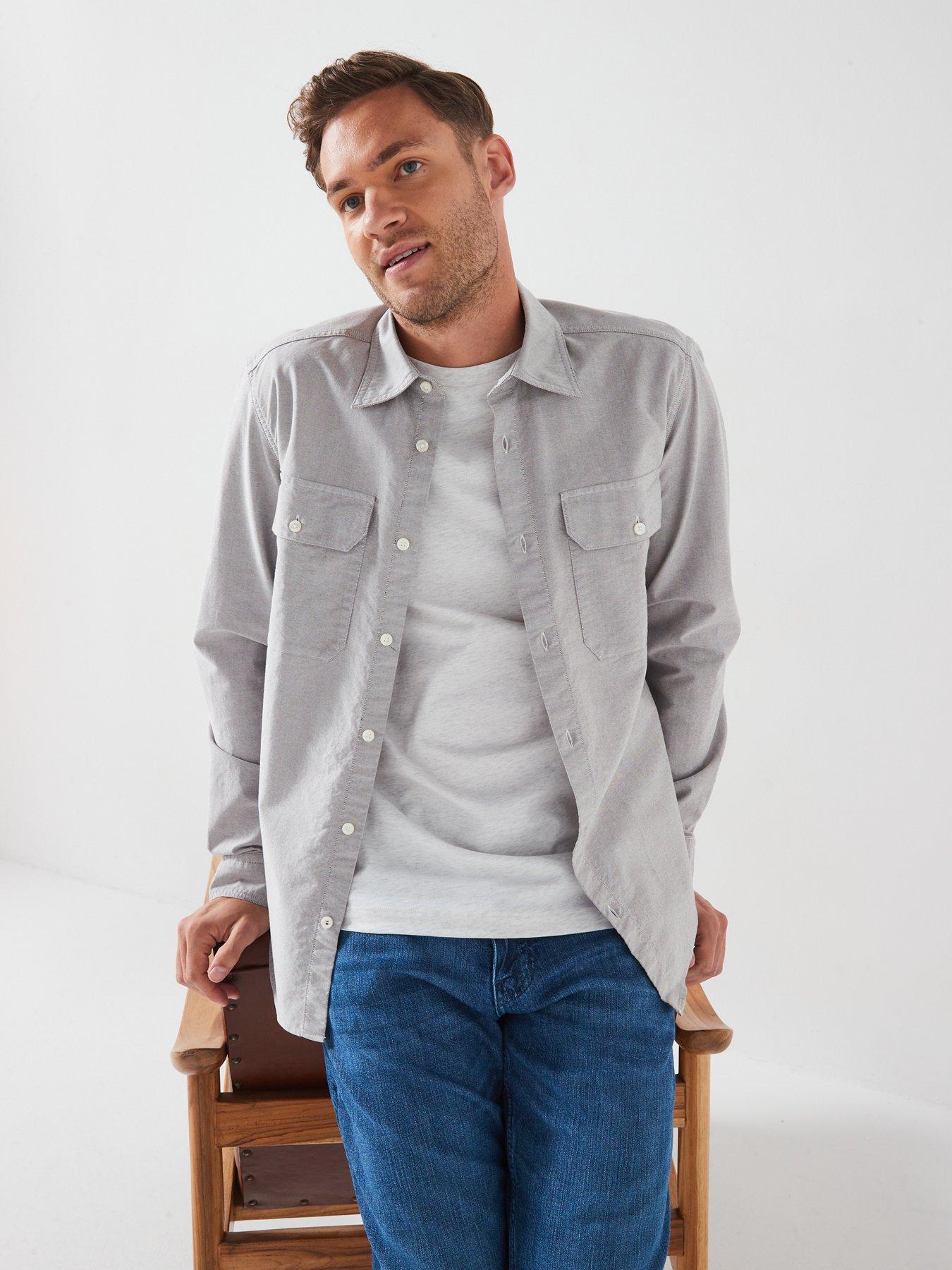 Image 5 of 6 of BOSS H-Liam Regular Fit Double Pocket Shirt - Brown
