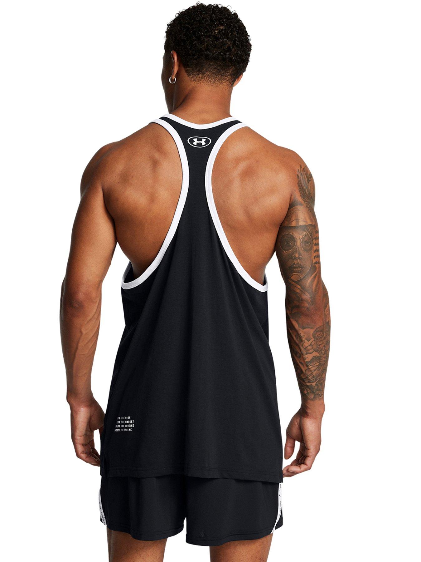 UNDER ARMOUR Men's Training Project Rock Racer Tank Black Very