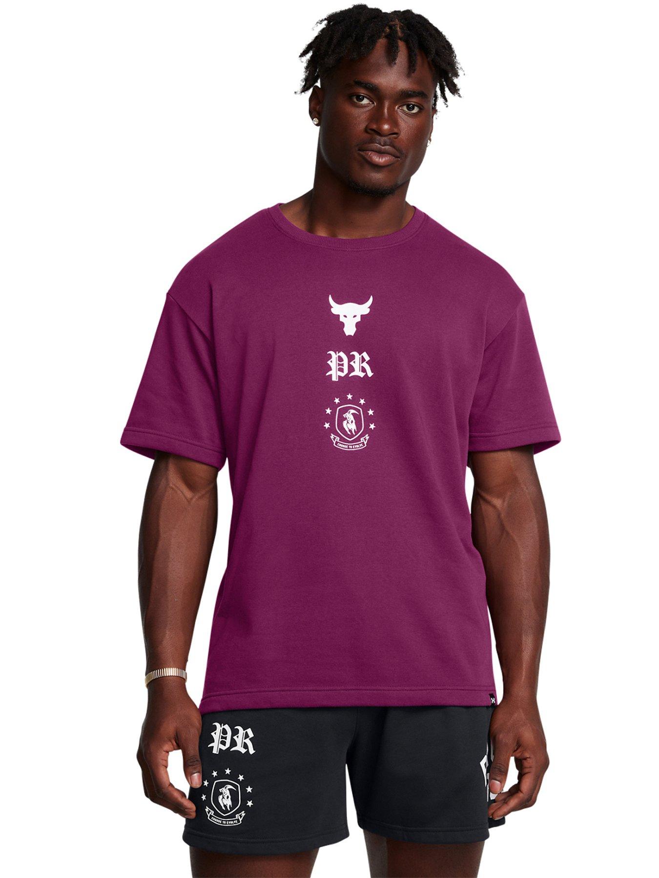 Image 1 of 2 of UNDER ARMOUR Men's Training Project Rock Terry T-Shirt - Purple