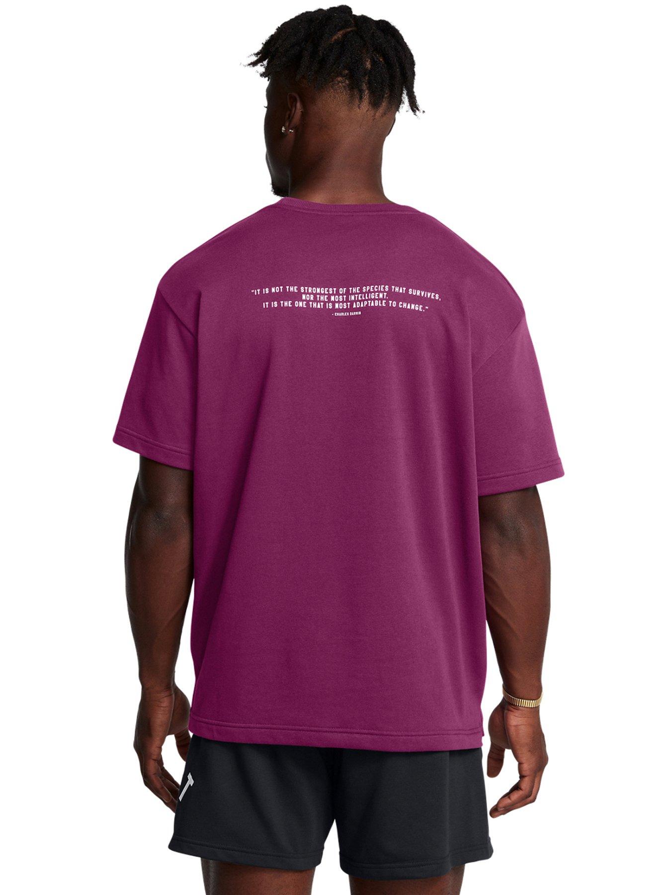 Image 2 of 2 of UNDER ARMOUR Men's Training Project Rock Terry T-Shirt - Purple
