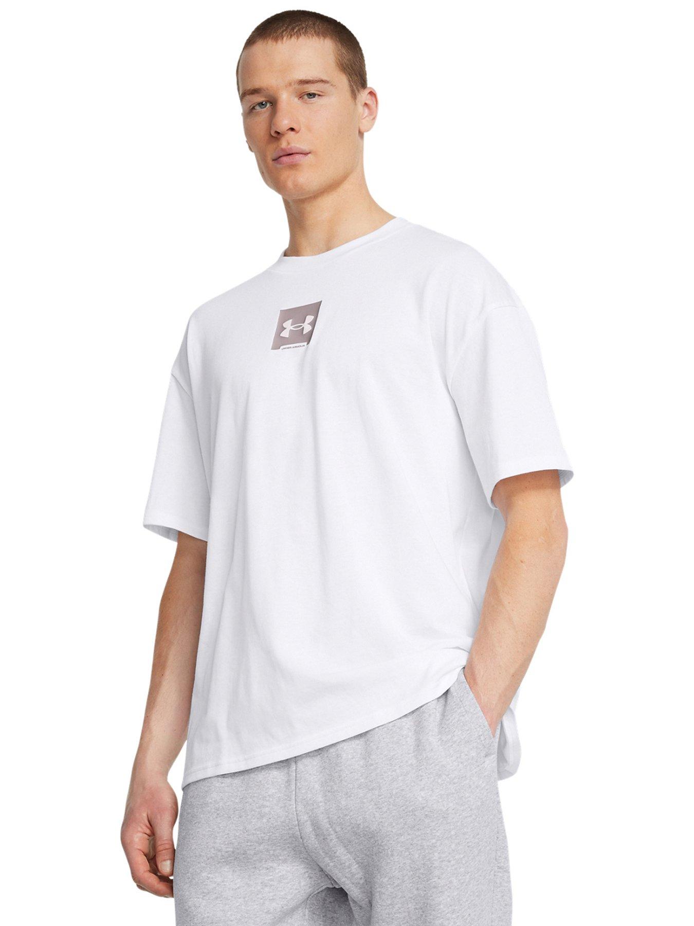 undefined Men's Heavyweight Oversized Box Logo T-Shirt - White