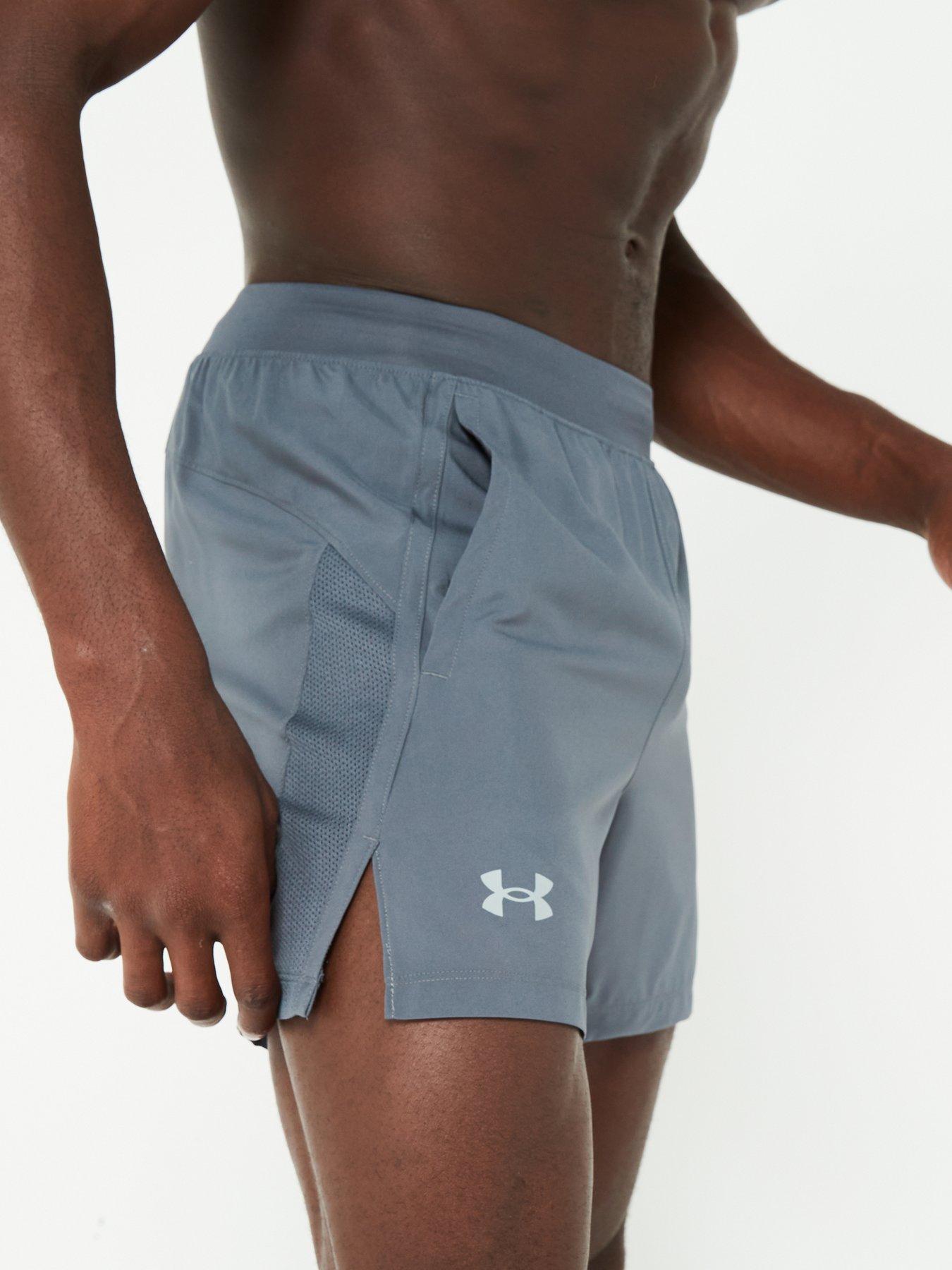 Image 4 of 5 of UNDER ARMOUR Mens Running Launch 5inch Shorts - Grey