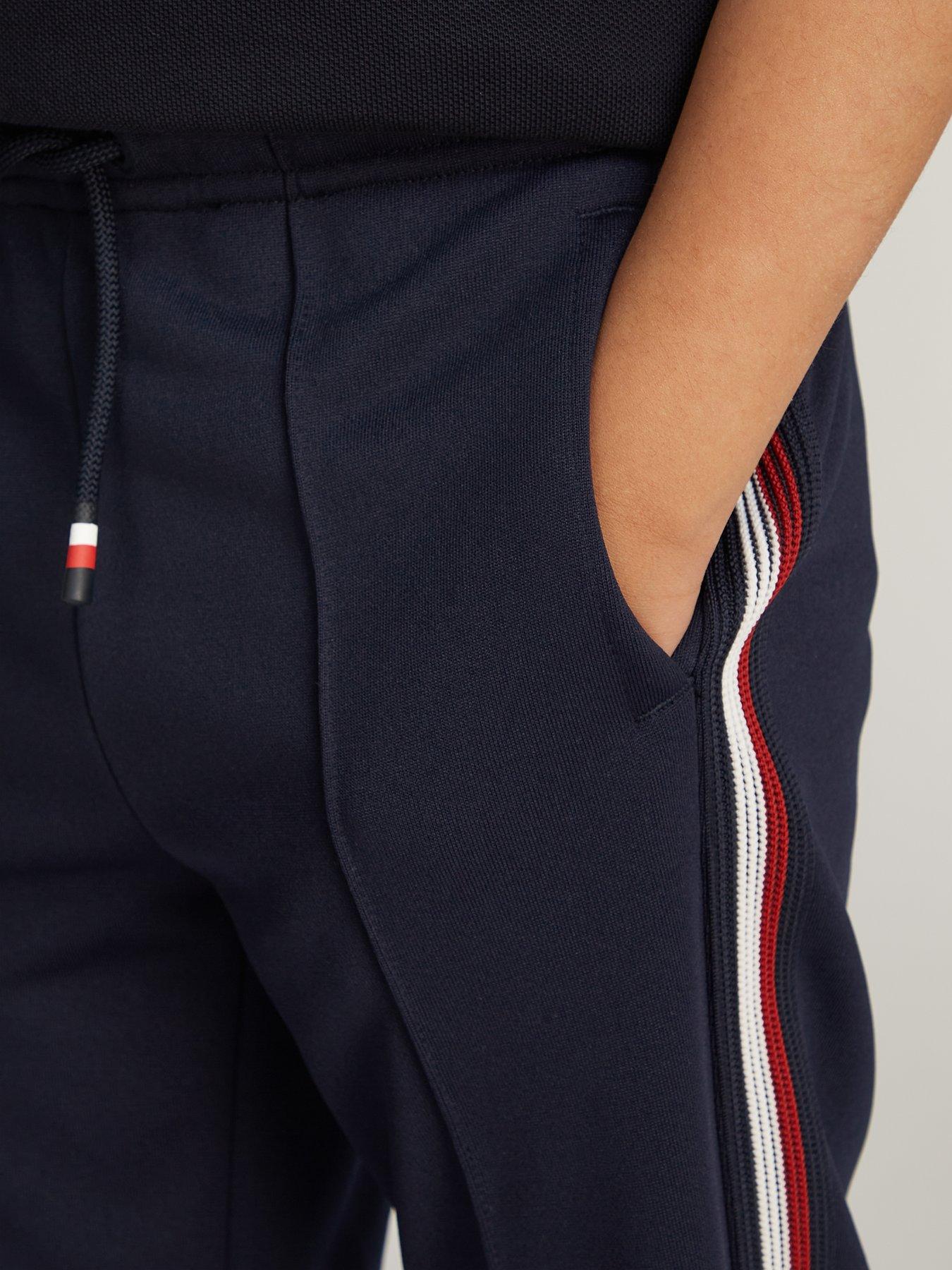 Tommy Hilfiger Boys Global Stripe Reg Track Pants Navy Very