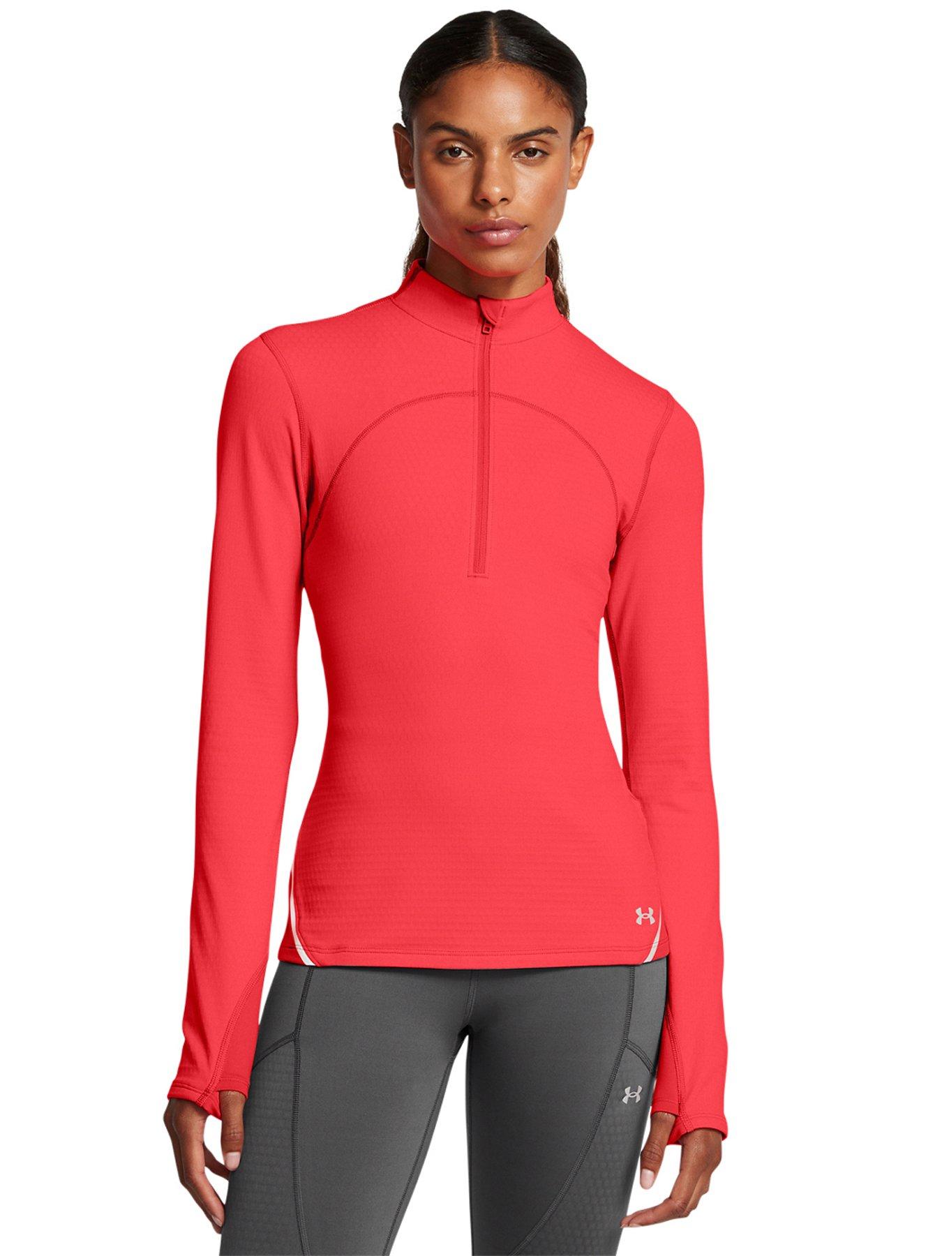 UNDER ARMOUR Womens Training Vanish Cold Weather 1/2 Zip - Red, Red, Size Xs, Women