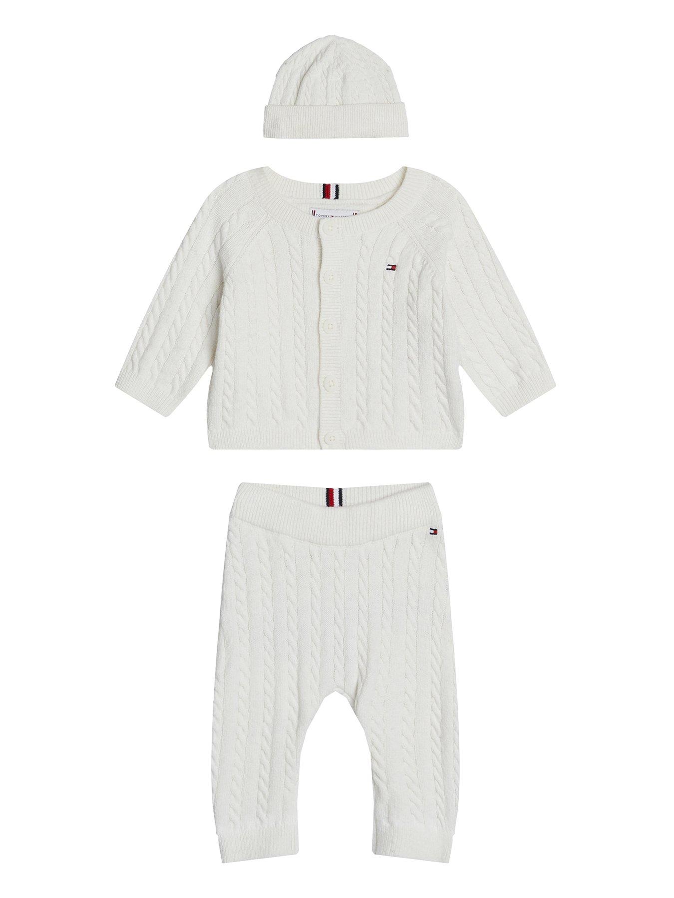 undefined Baby Girls Tommy Sweater Set Giftpack - Cream