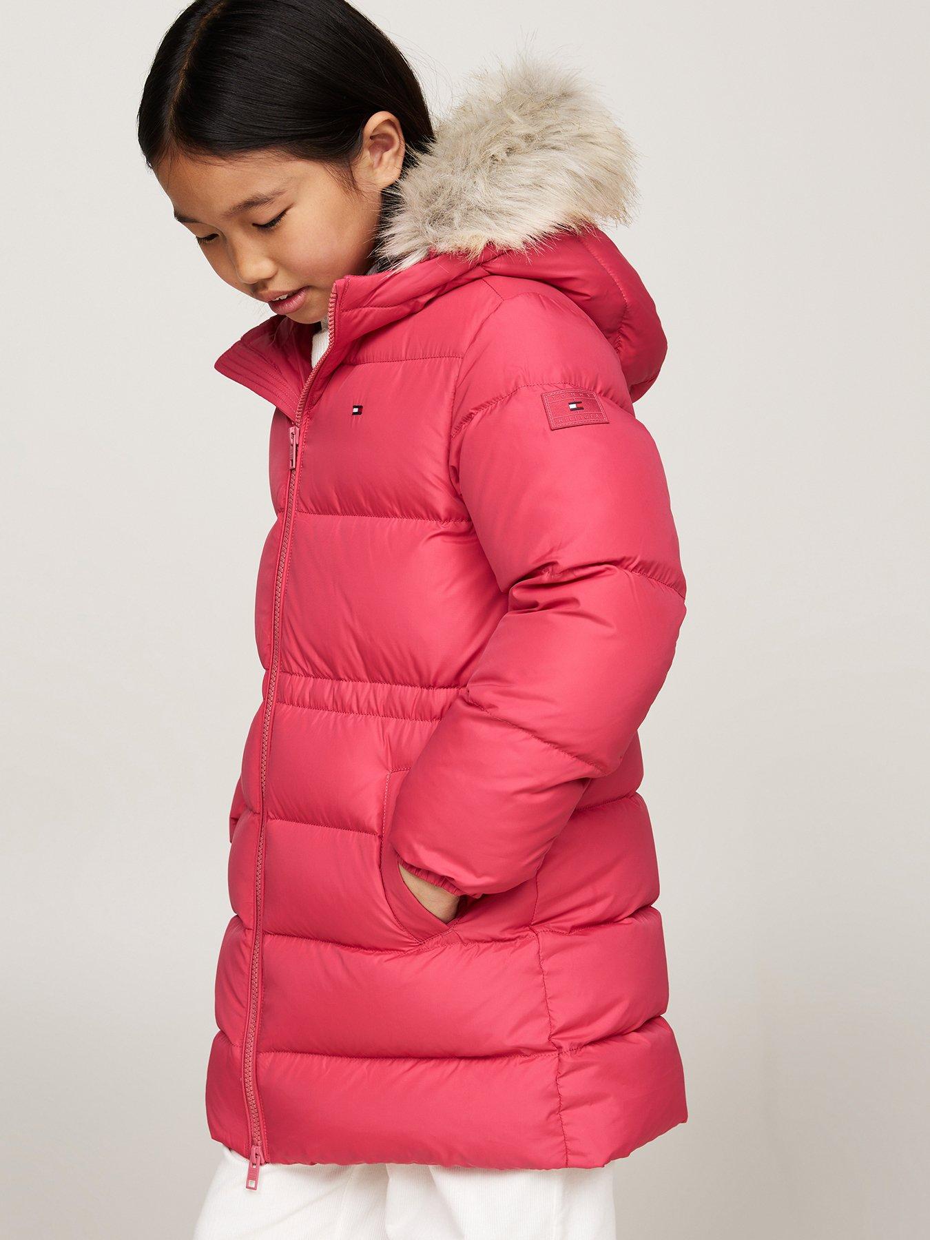 Pink down jacket on sale