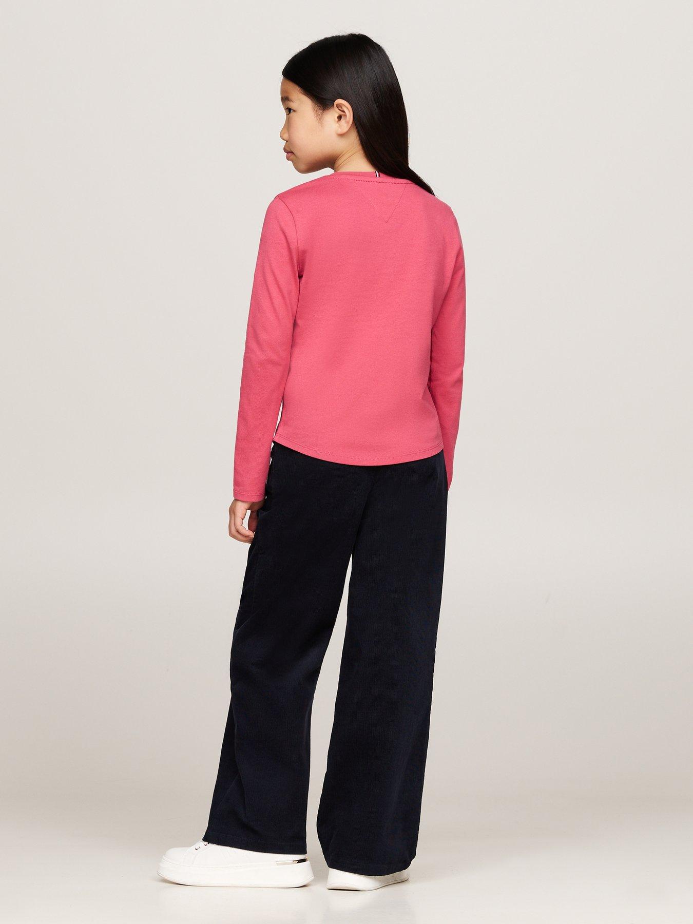 Image 2 of 5 of Tommy Hilfiger Girls Essential Long Sleeve T-shirt - Pink