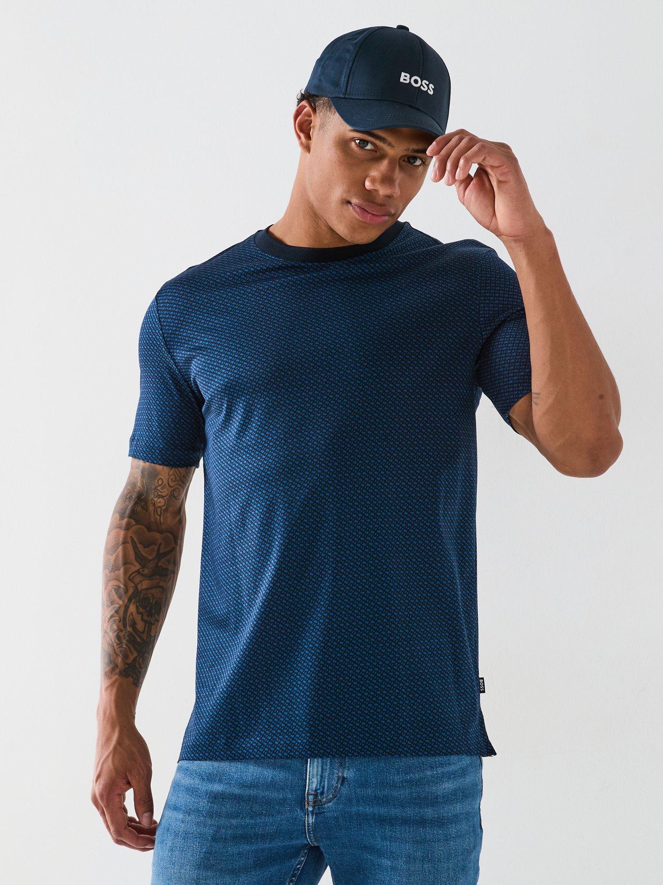 undefined H-Thompson 204 Micro Monogram T-Shirt - Dark Blue