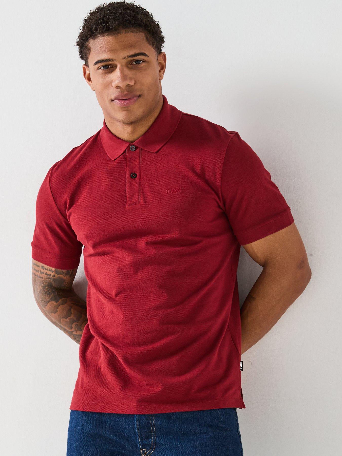 undefined Pallas Regular Cotton Pique Polo Shirt - Dark Red