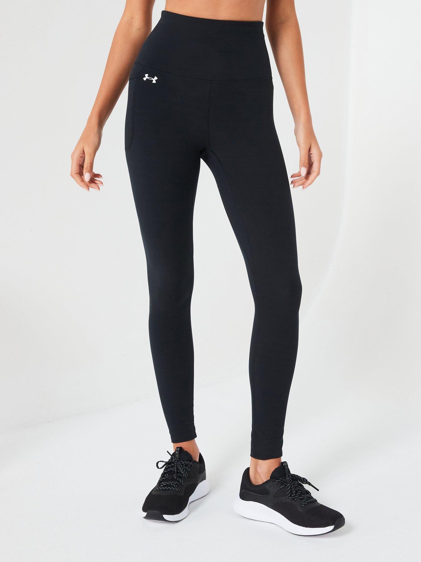 UNDER ARMOUR Womens Training Heat Gear Authentics Legging Black White Very