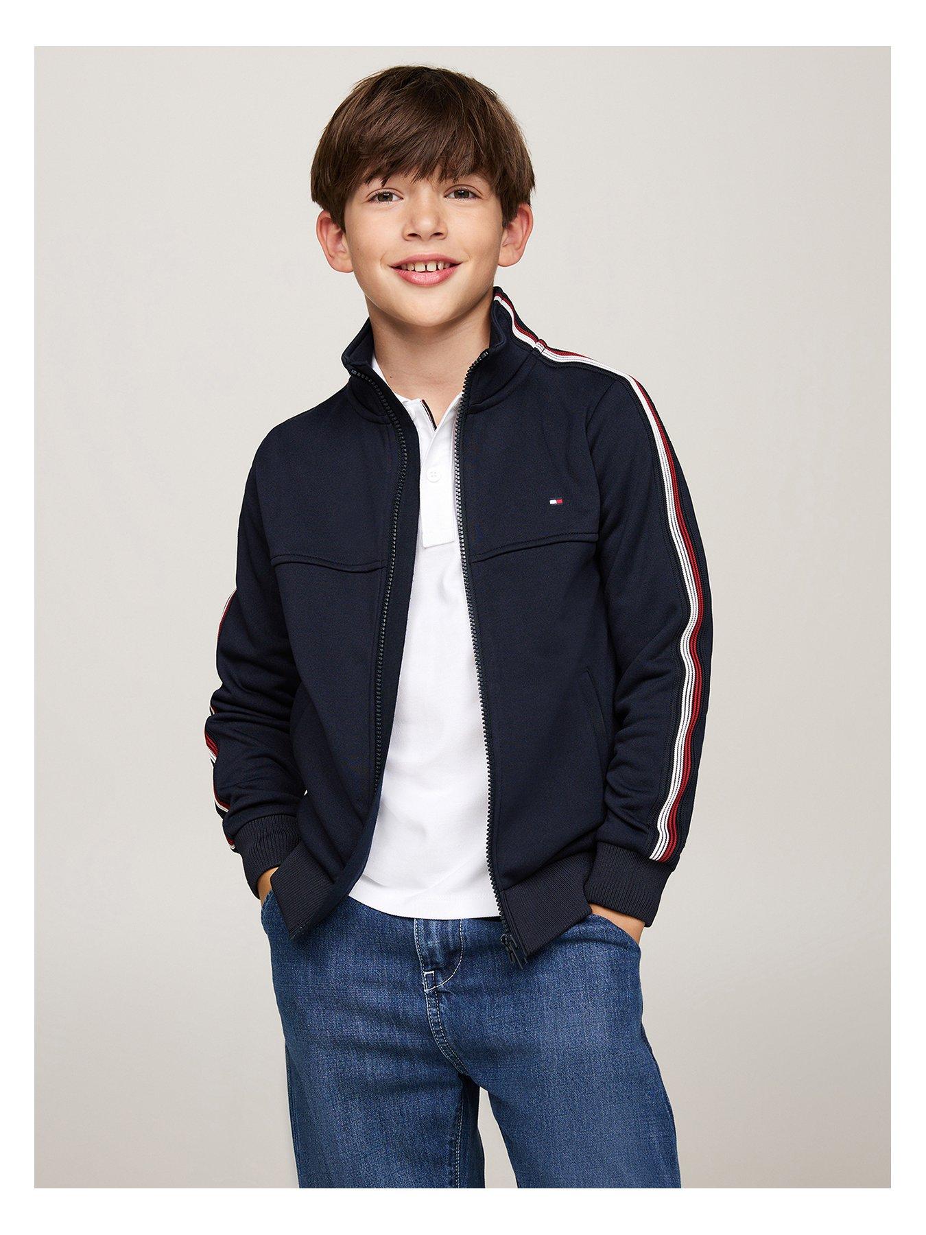 Boys Global Stripe Reg Tracksuit Navy