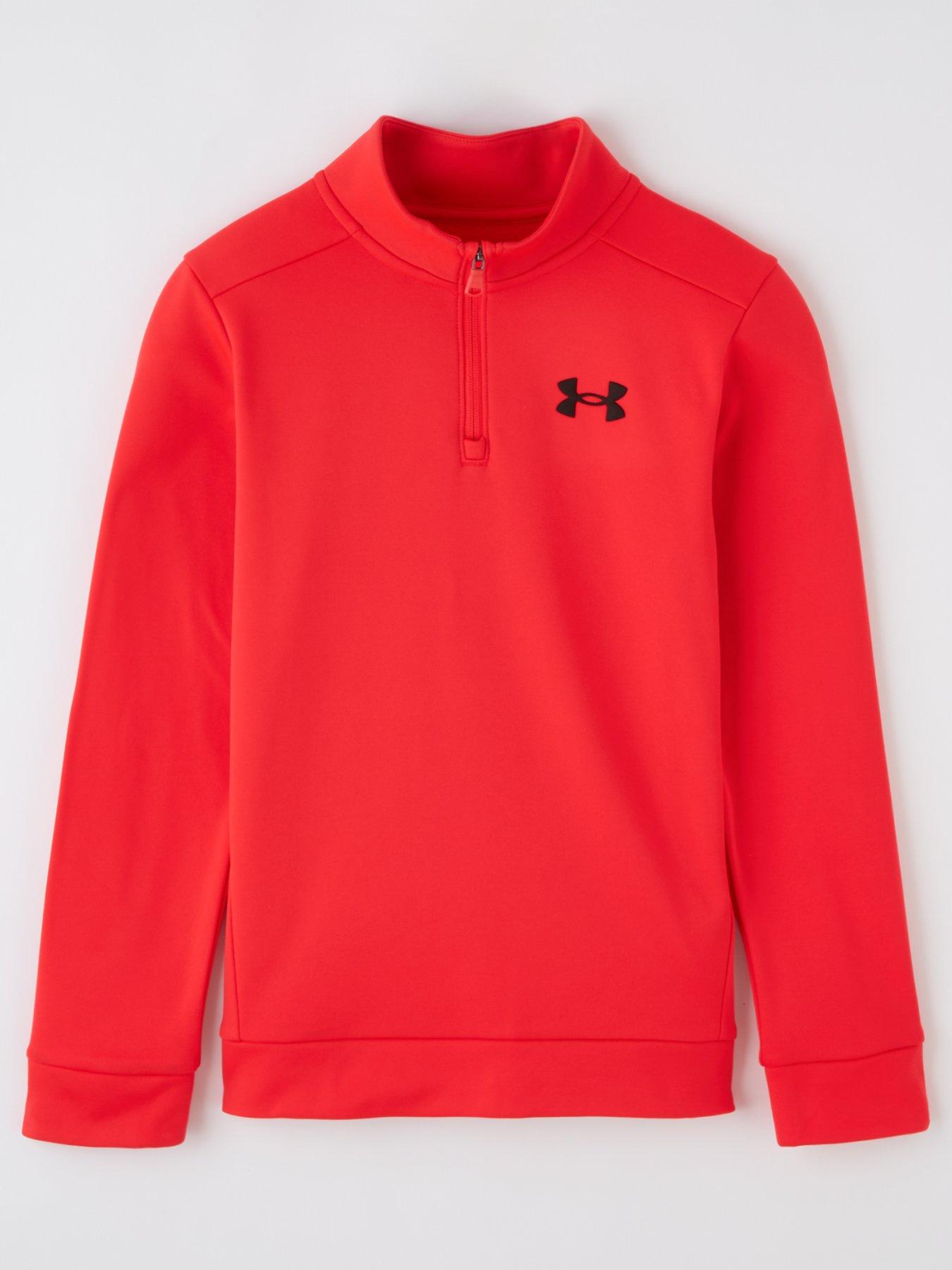 undefined Boys Training Fleece 1/4 Zip - Red