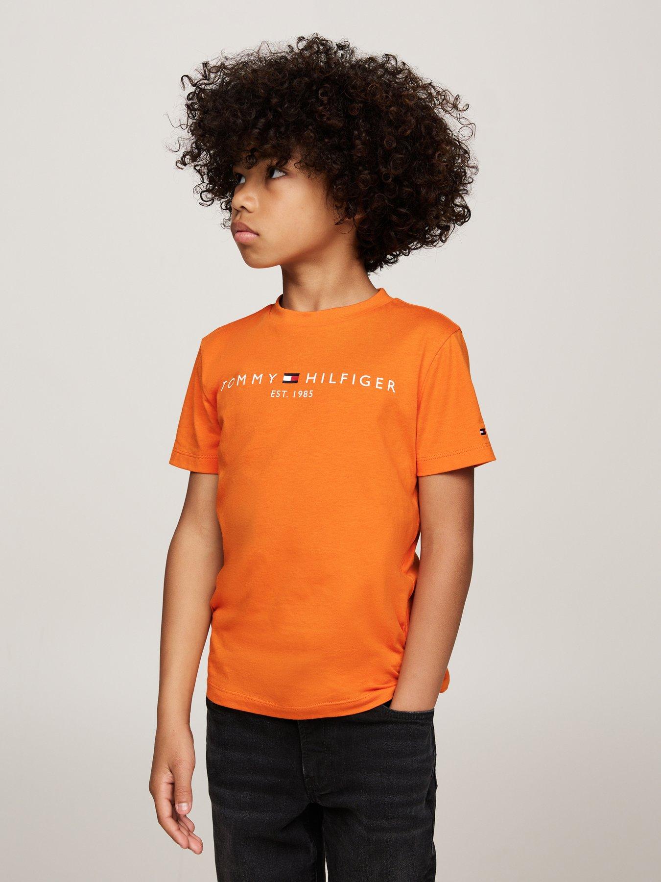 Tee shirt tommy hilfiger orange sales