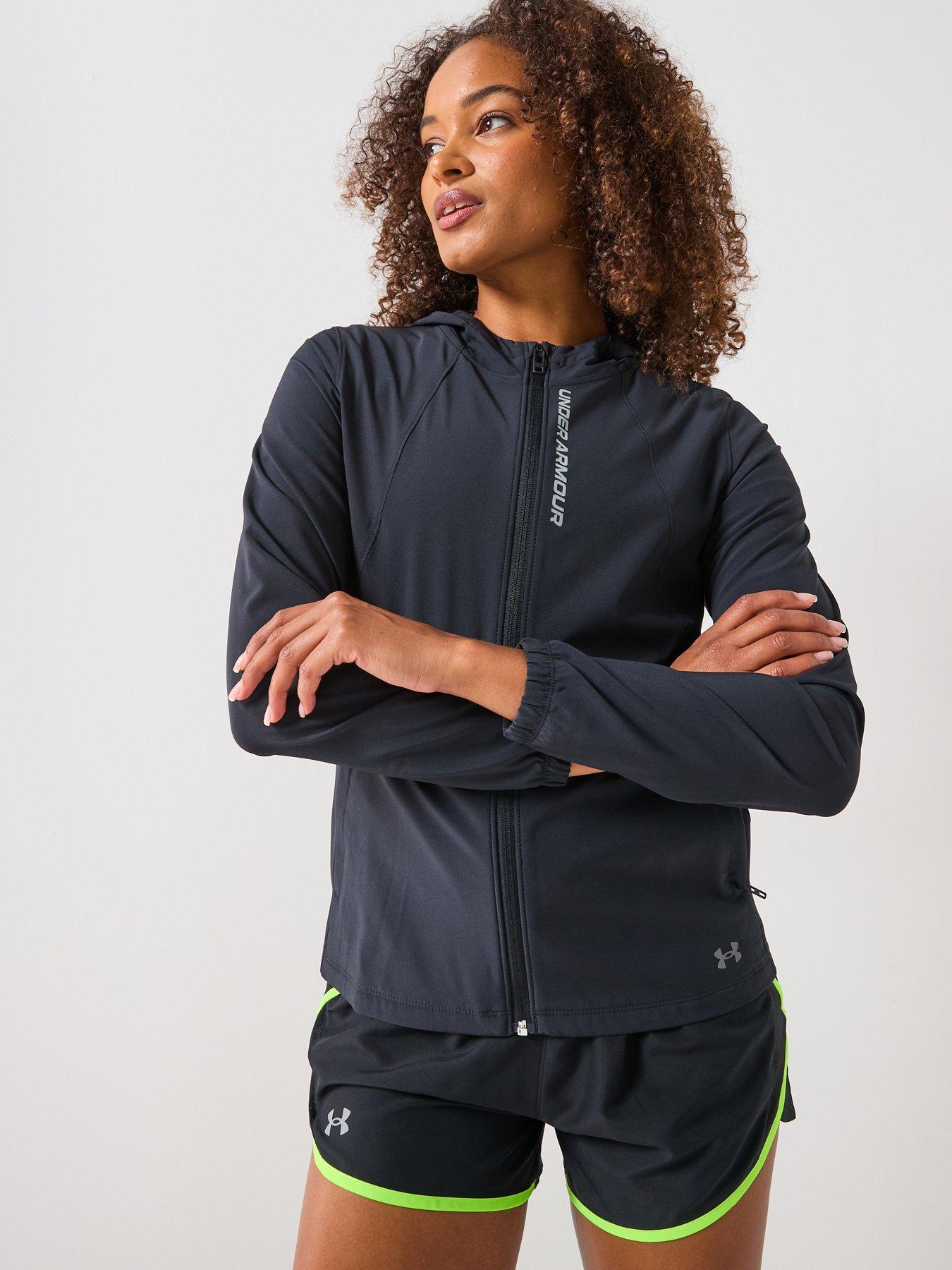 UNDER ARMOUR Womens Running Outrun The Storm Jacket Black Very
