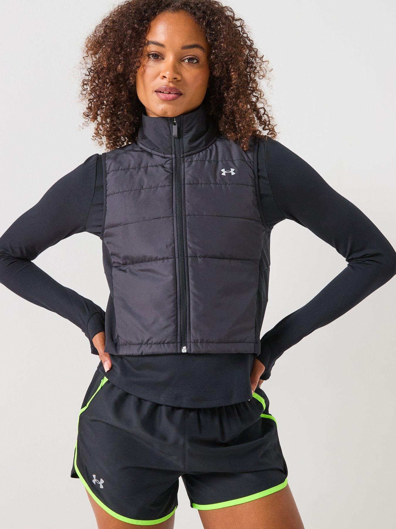 UNDER ARMOUR Womens Running Launch Insulated Gilet - Black