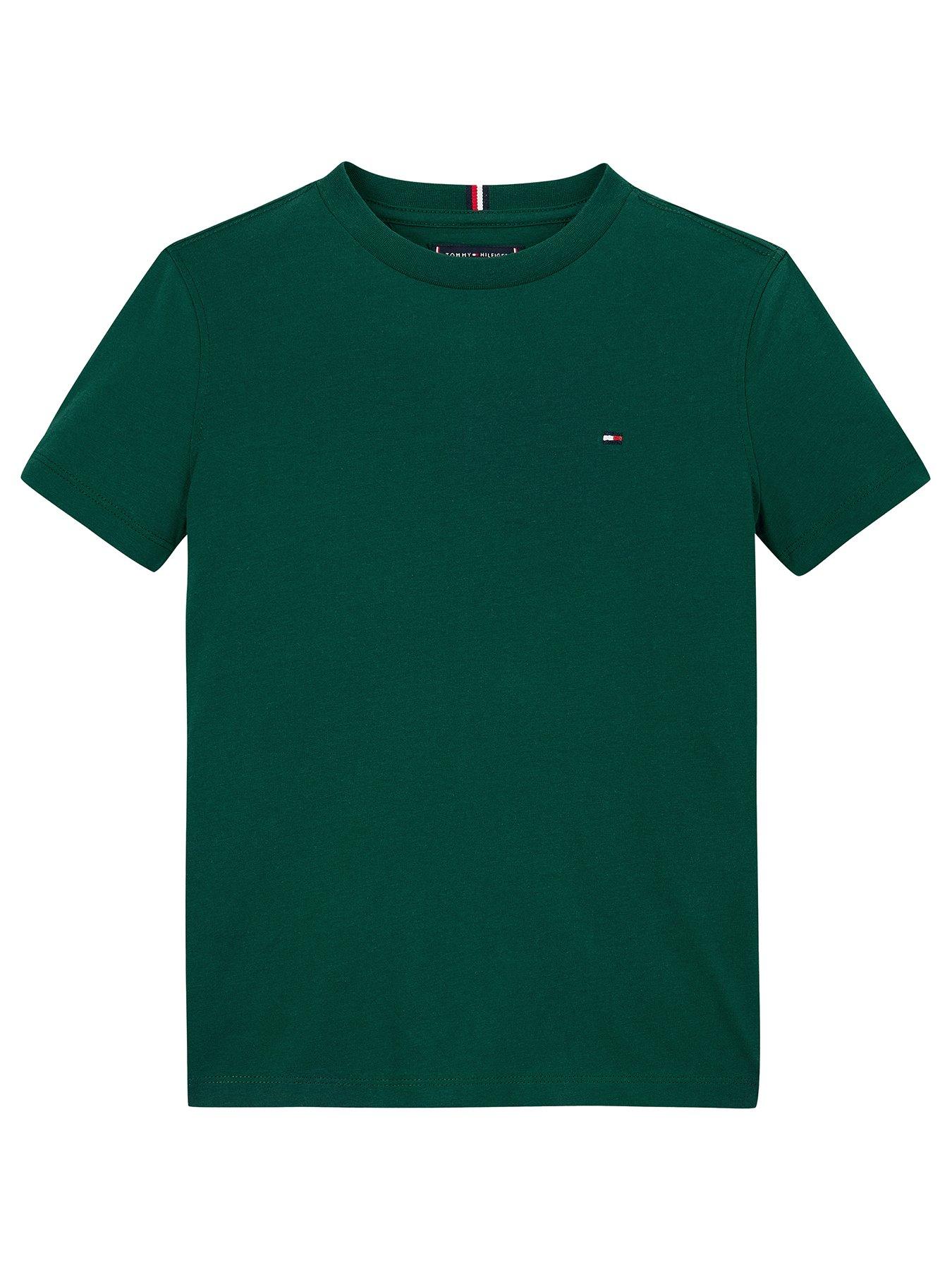 Tommy Hilfiger Boys Short Sleeve Essential Flag T-Shirt - Green