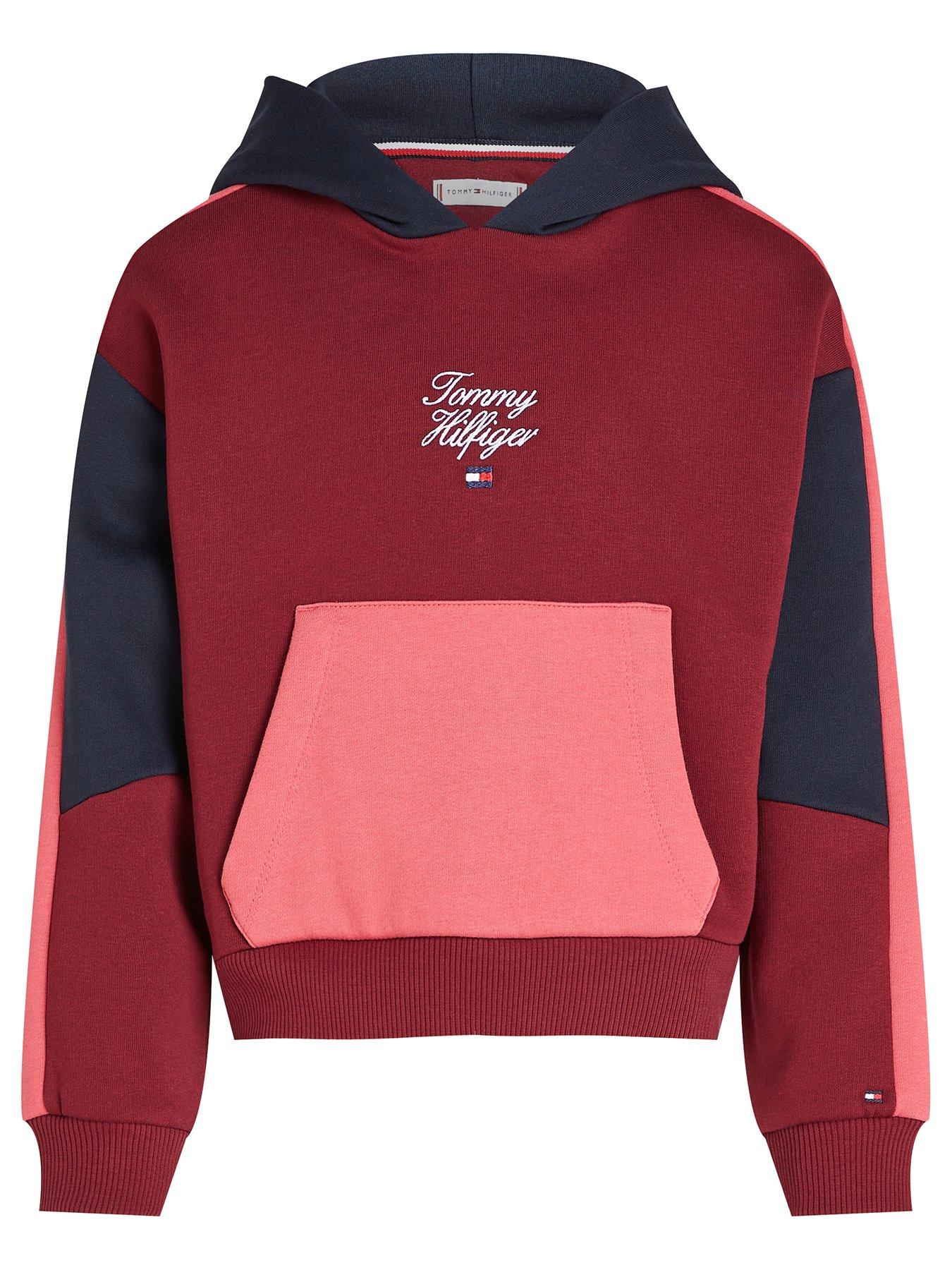 Tommy hilfiger colour block hoodie women's sale