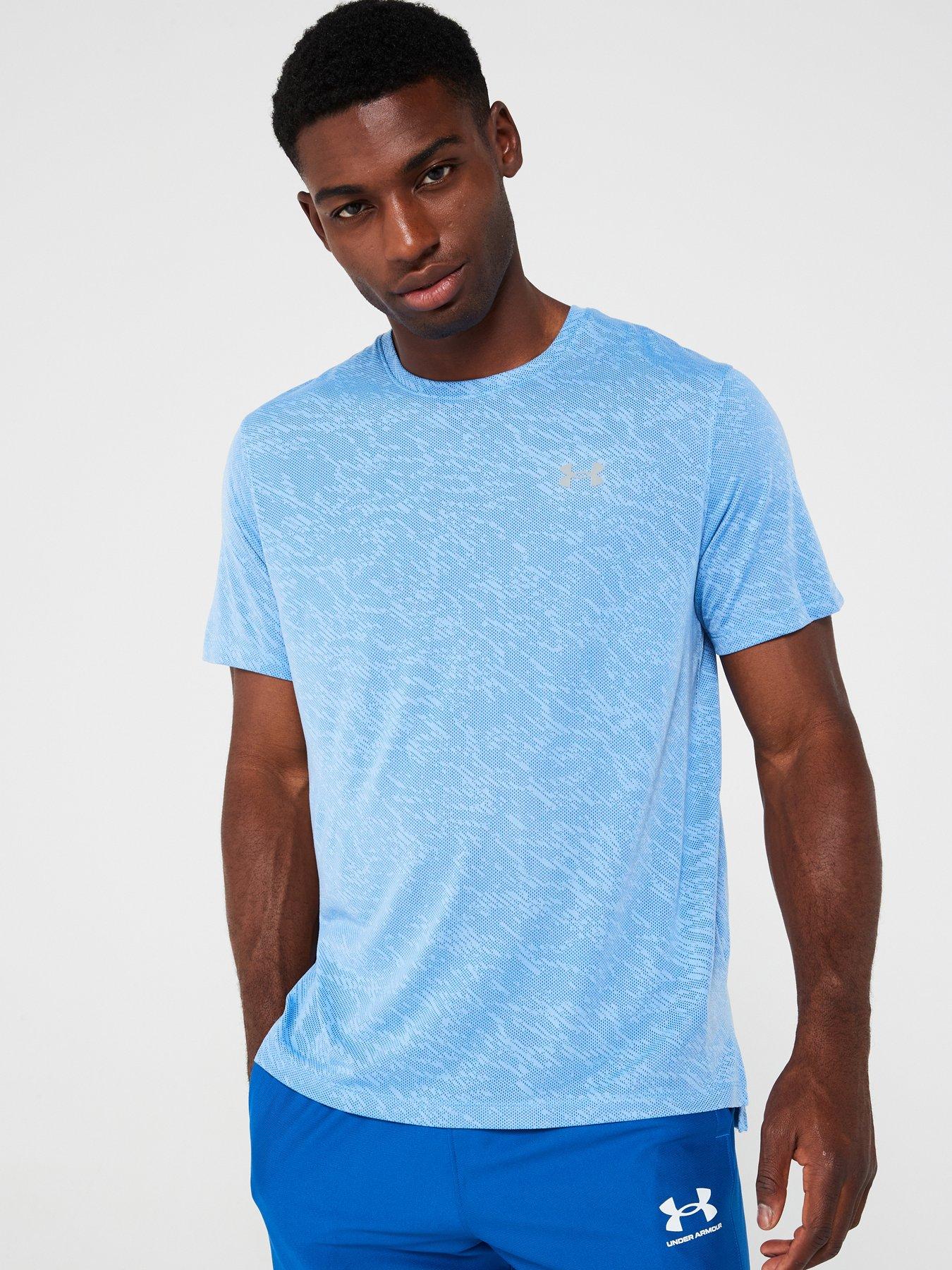 UNDER ARMOUR Mens Running Launch T shirt Blue Very