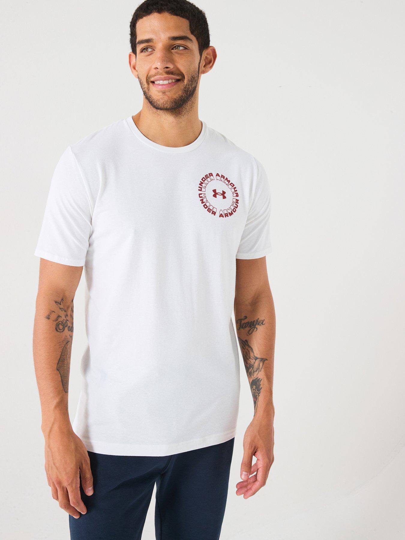 undefined Men's Training Radial Wordmark T-Shirt - White