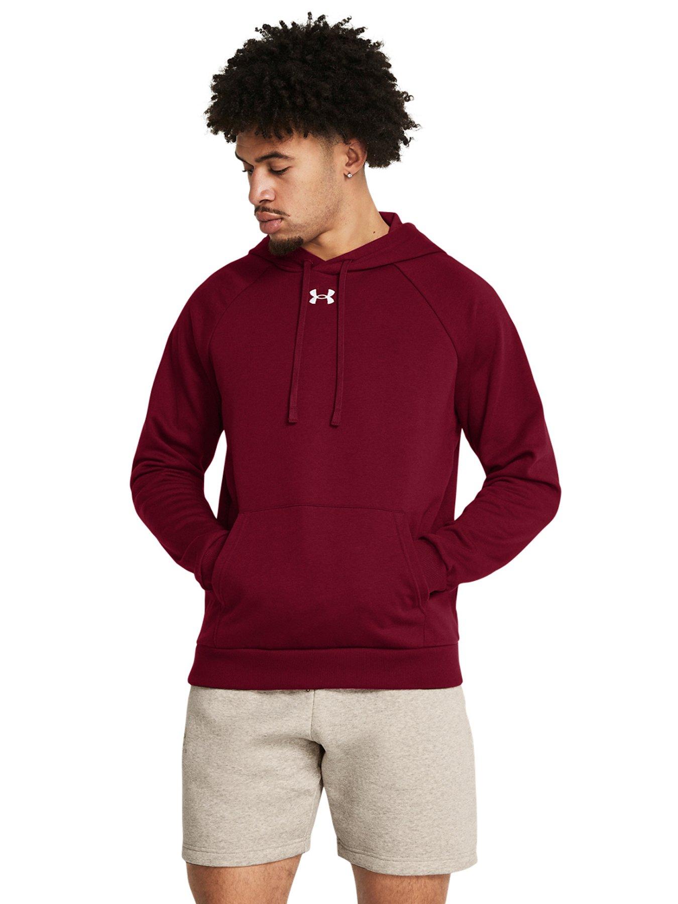 Under armour burgundy hoodie hotsell
