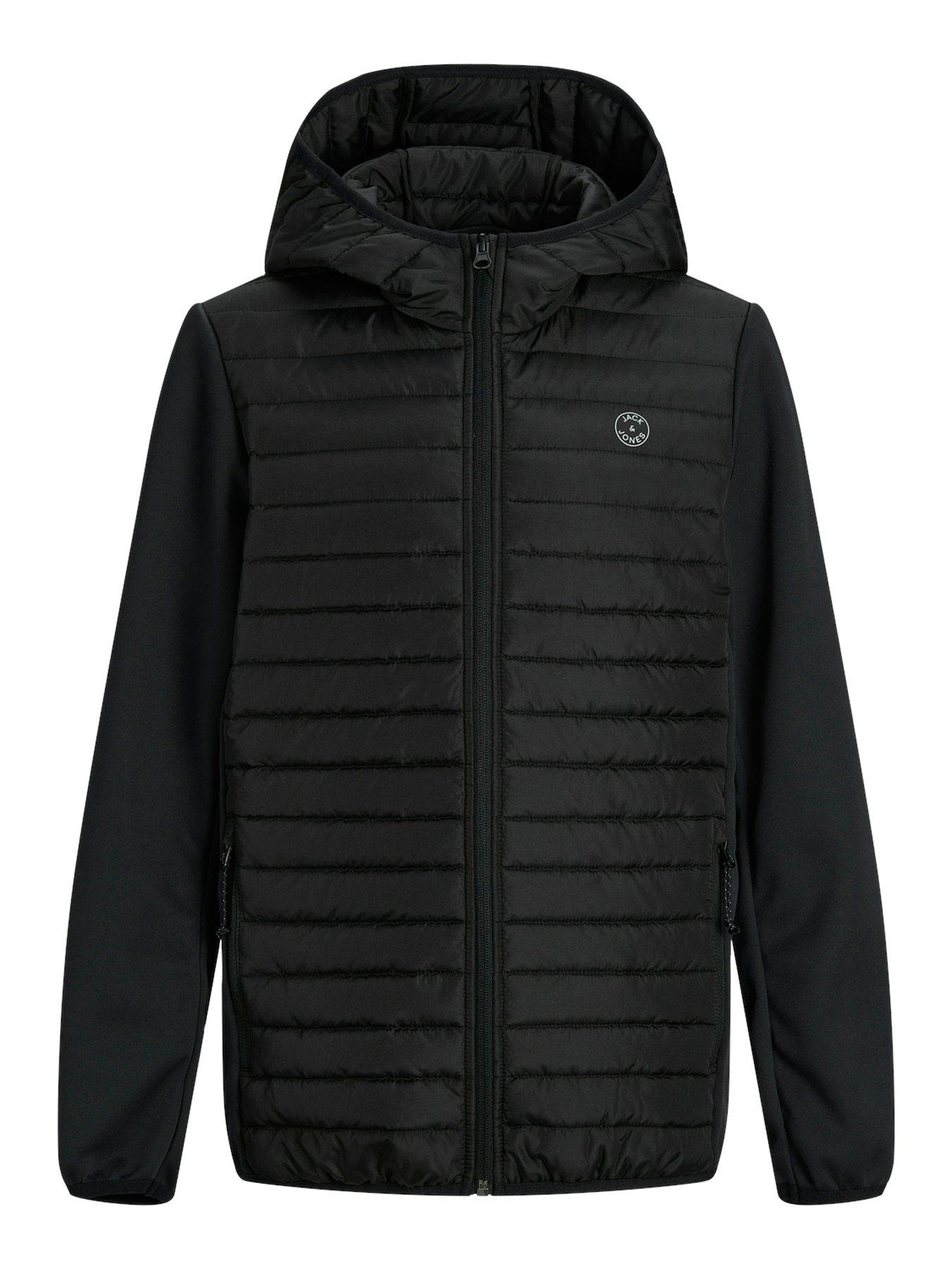 Image 5 of 5 of Jack & Jones Junior Boys Multi Quilted Lightweight Jacket - Black