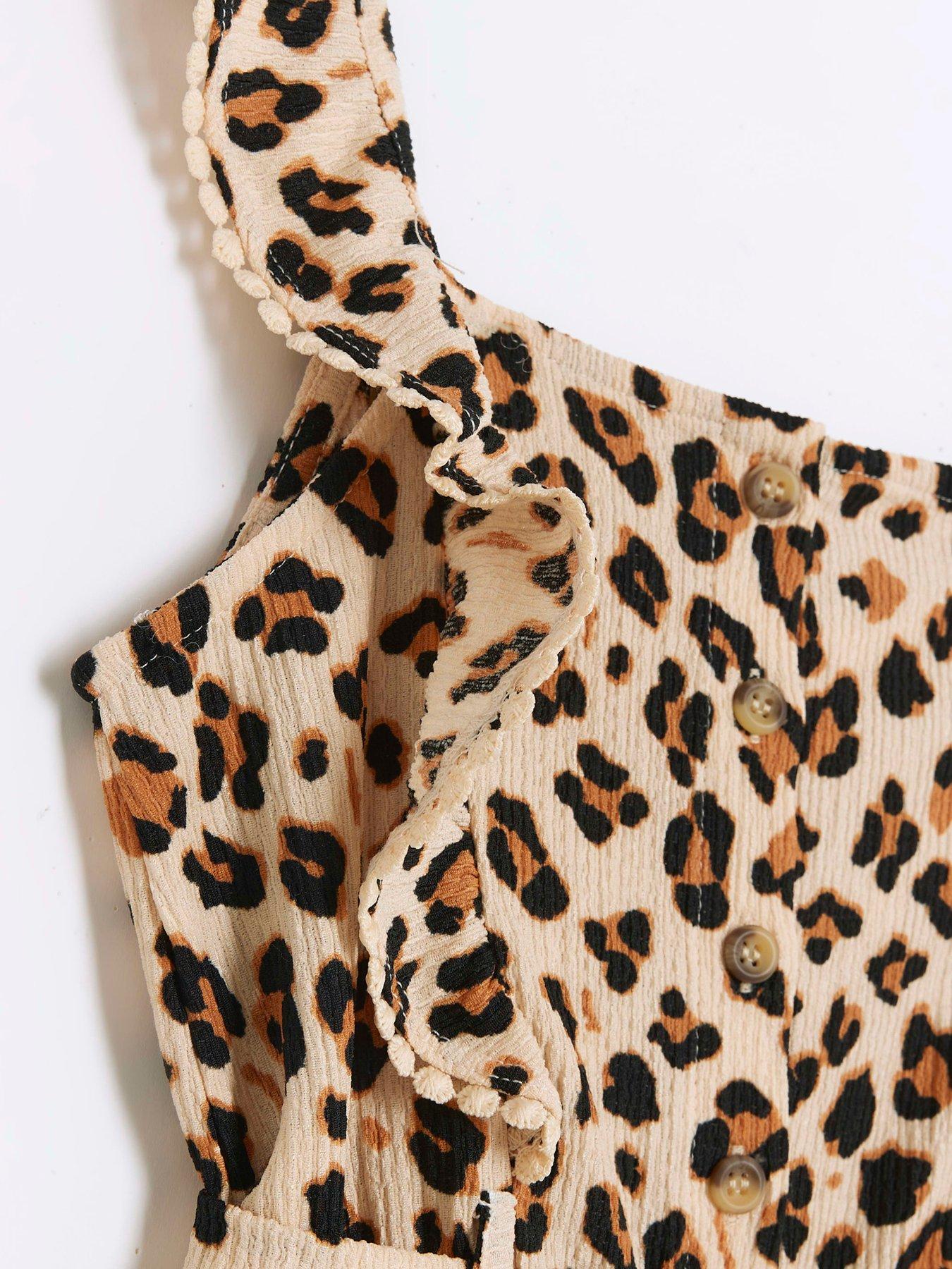 Girls leopard print playsuit online