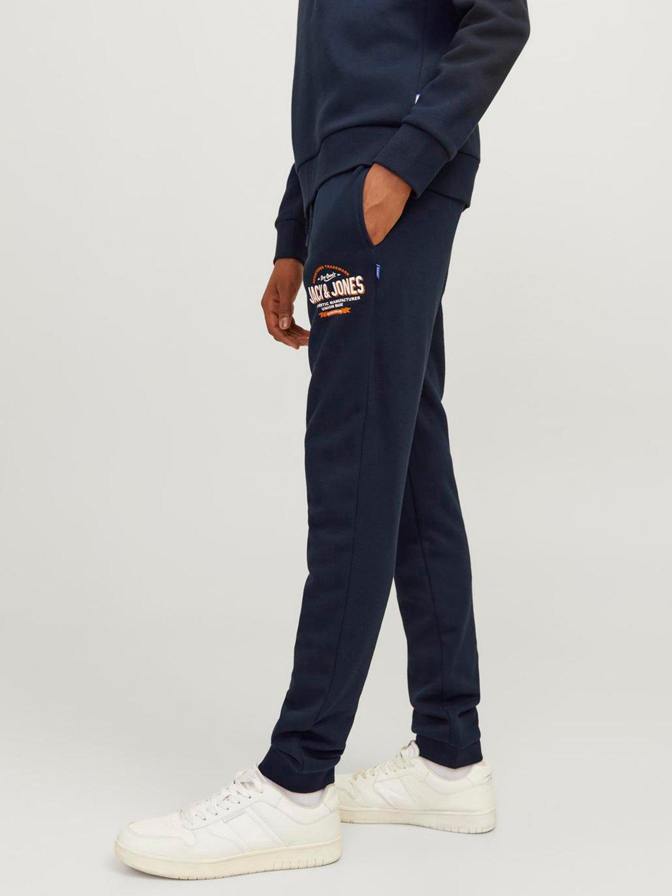 undefined Boys 2 Colour Logo Sweat Pants - Navy Blazer